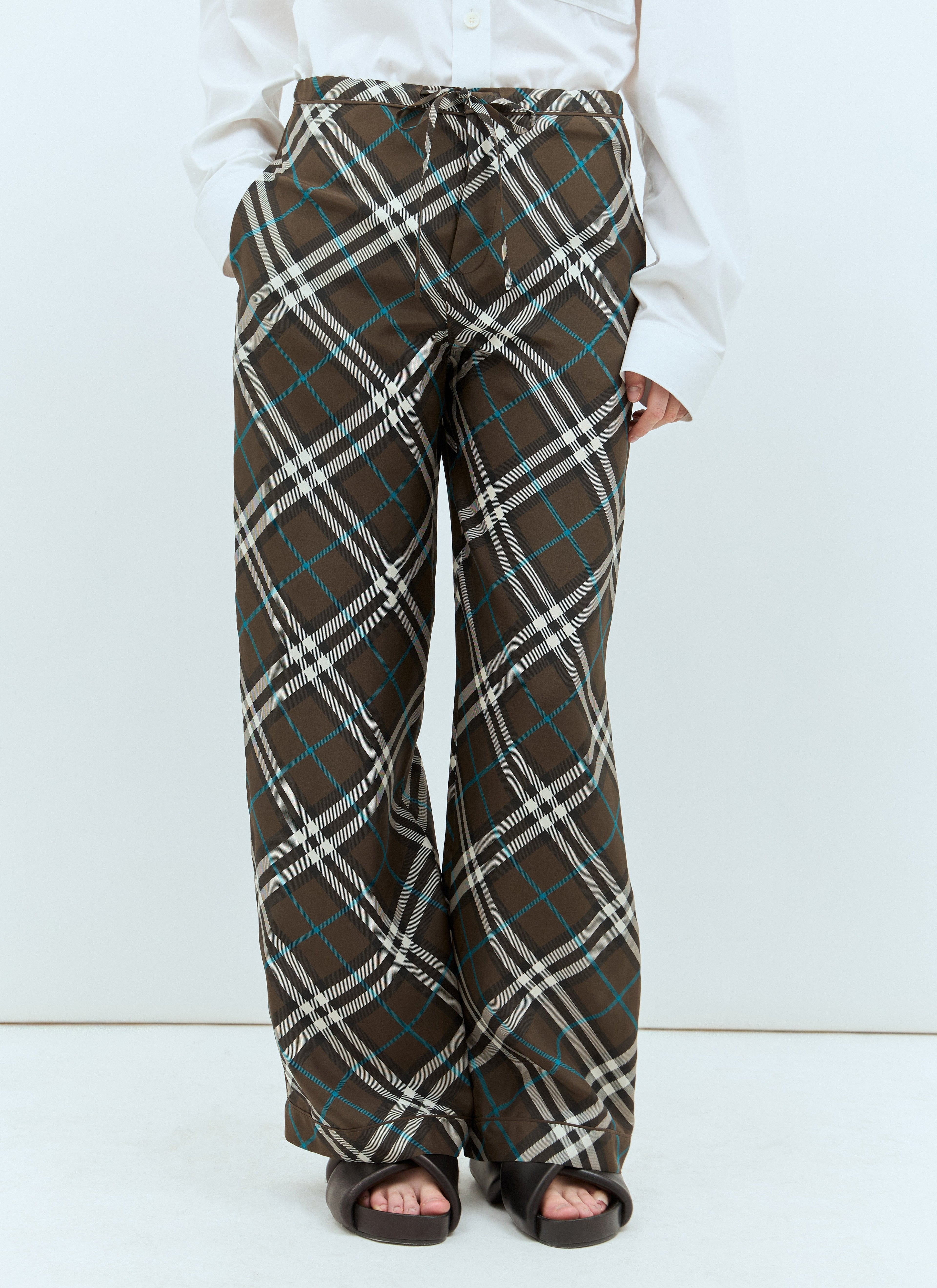 Burberry Women Check Silk Pants