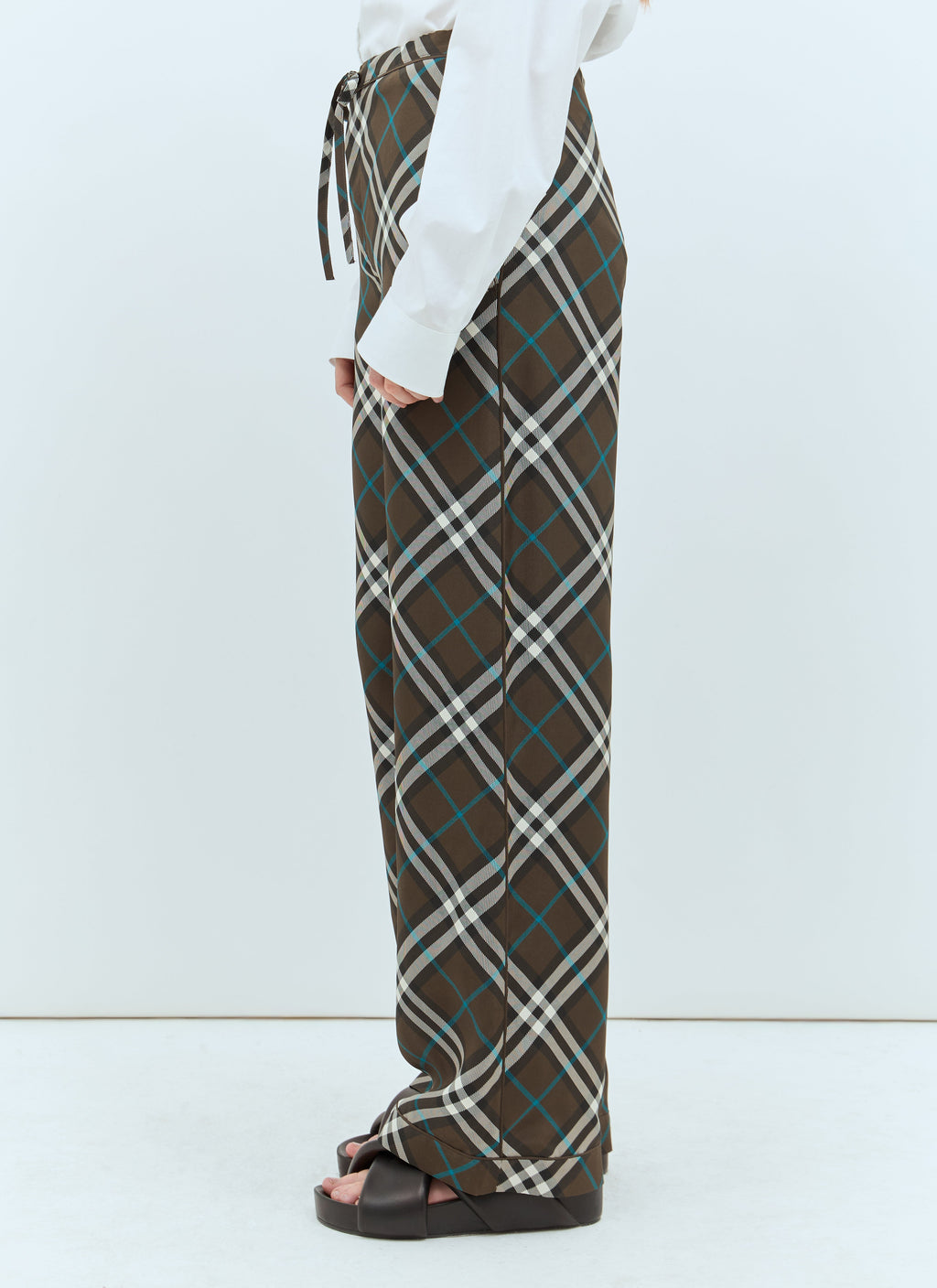 Burberry Women Check Silk Pants