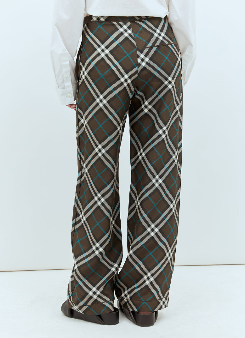 Burberry Women Check Silk Pants