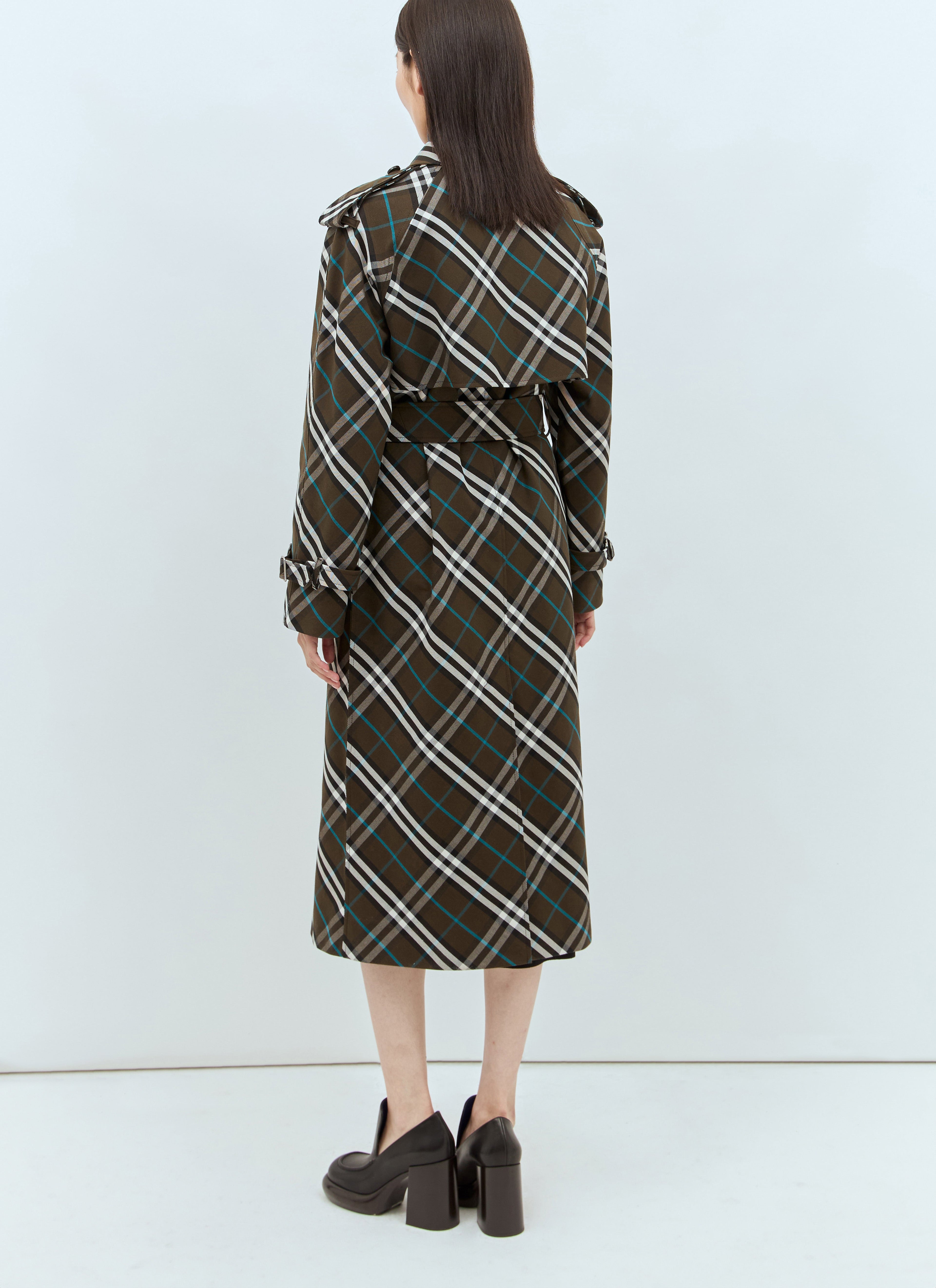 Burberry Women Check Twill Trench Coat