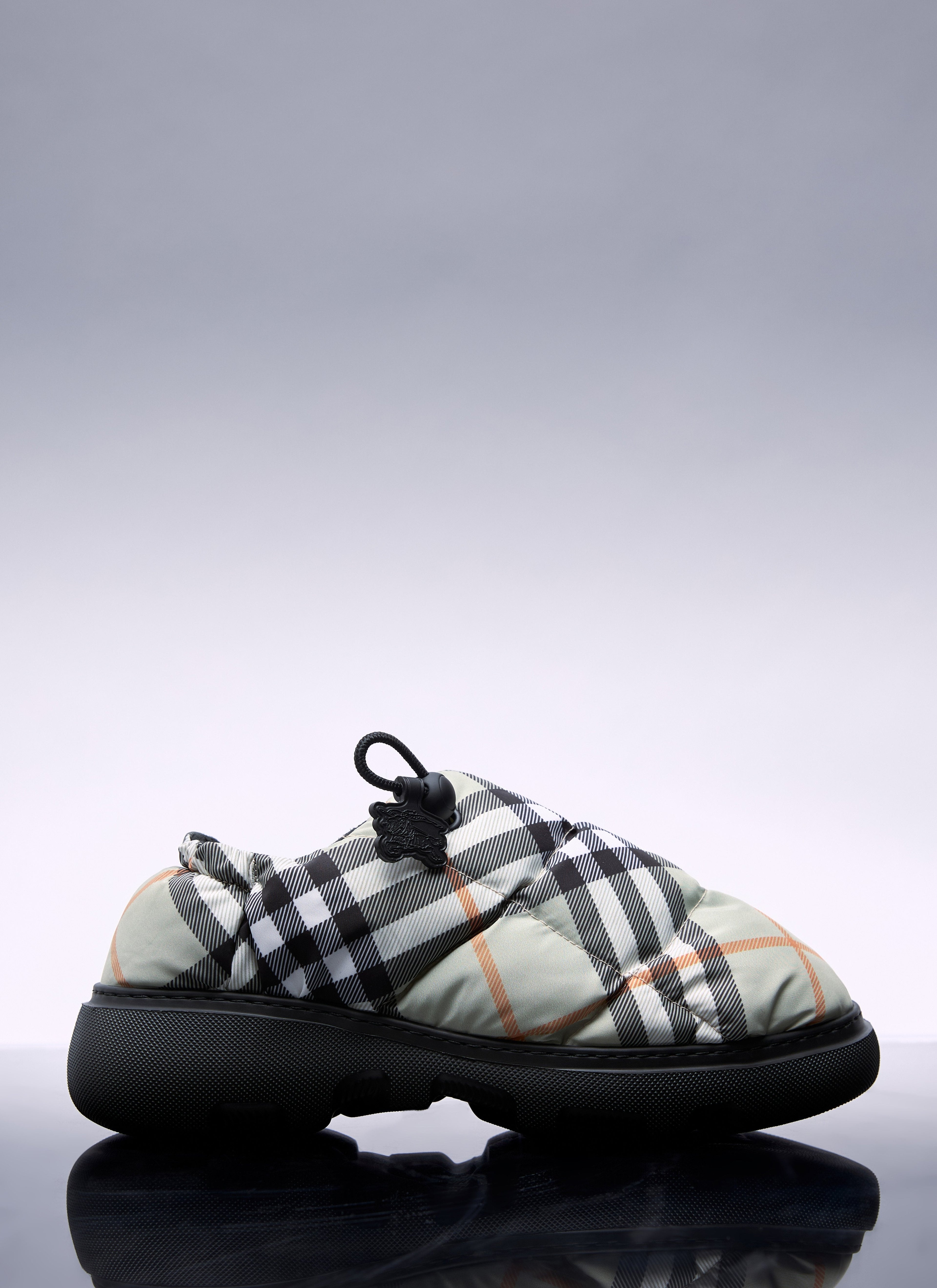 Burberry Women Check Nylon-Blend Pillow Mule