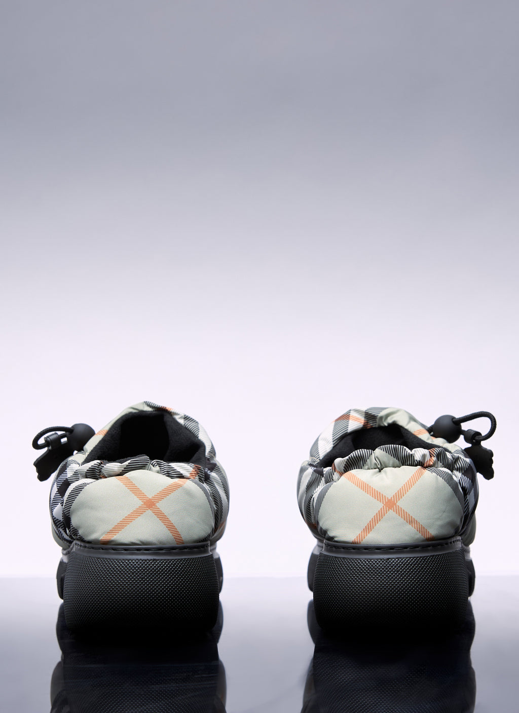 Burberry Women Check Nylon-Blend Pillow Mule