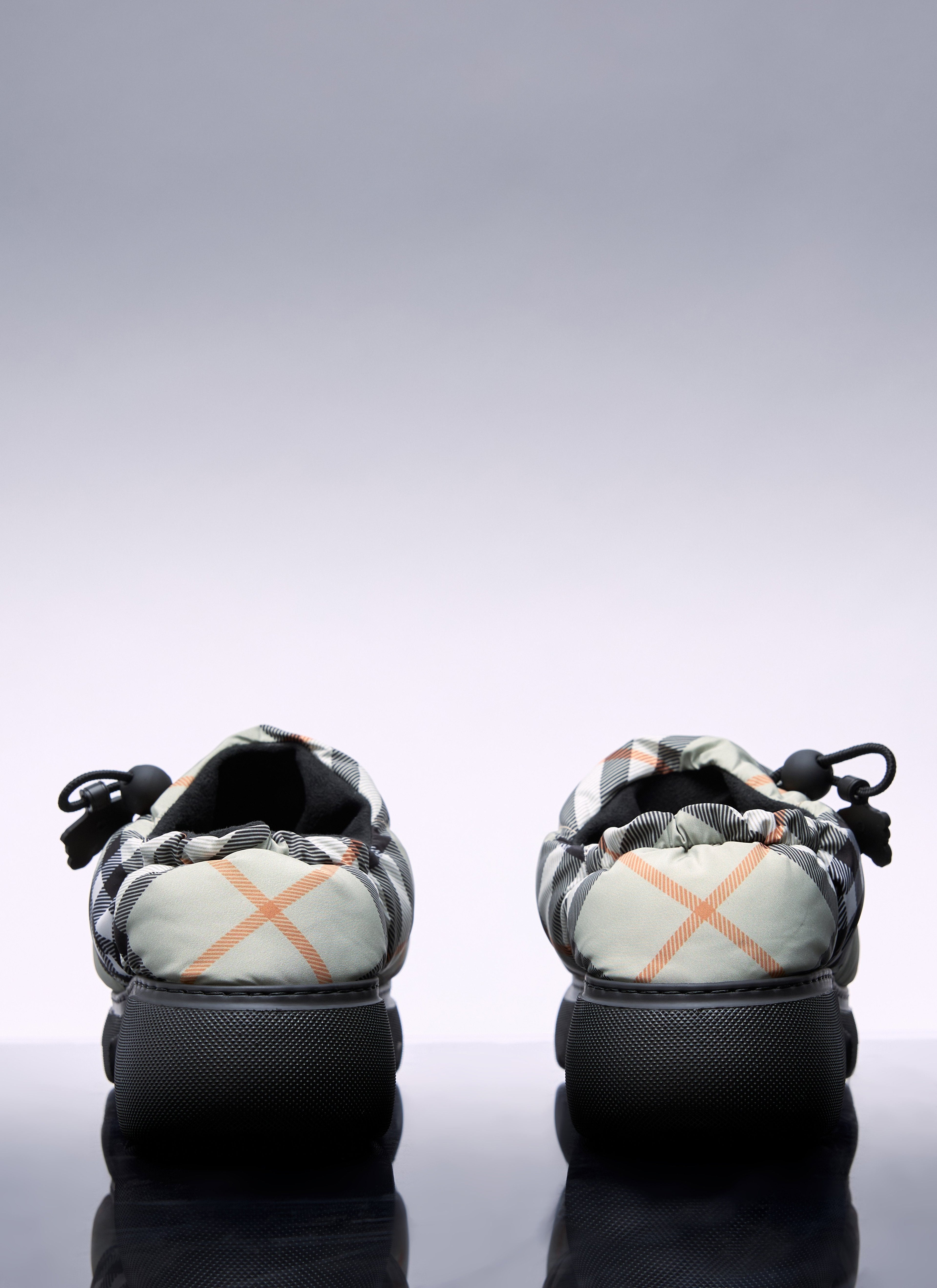 Burberry Women Check Nylon-Blend Pillow Mule