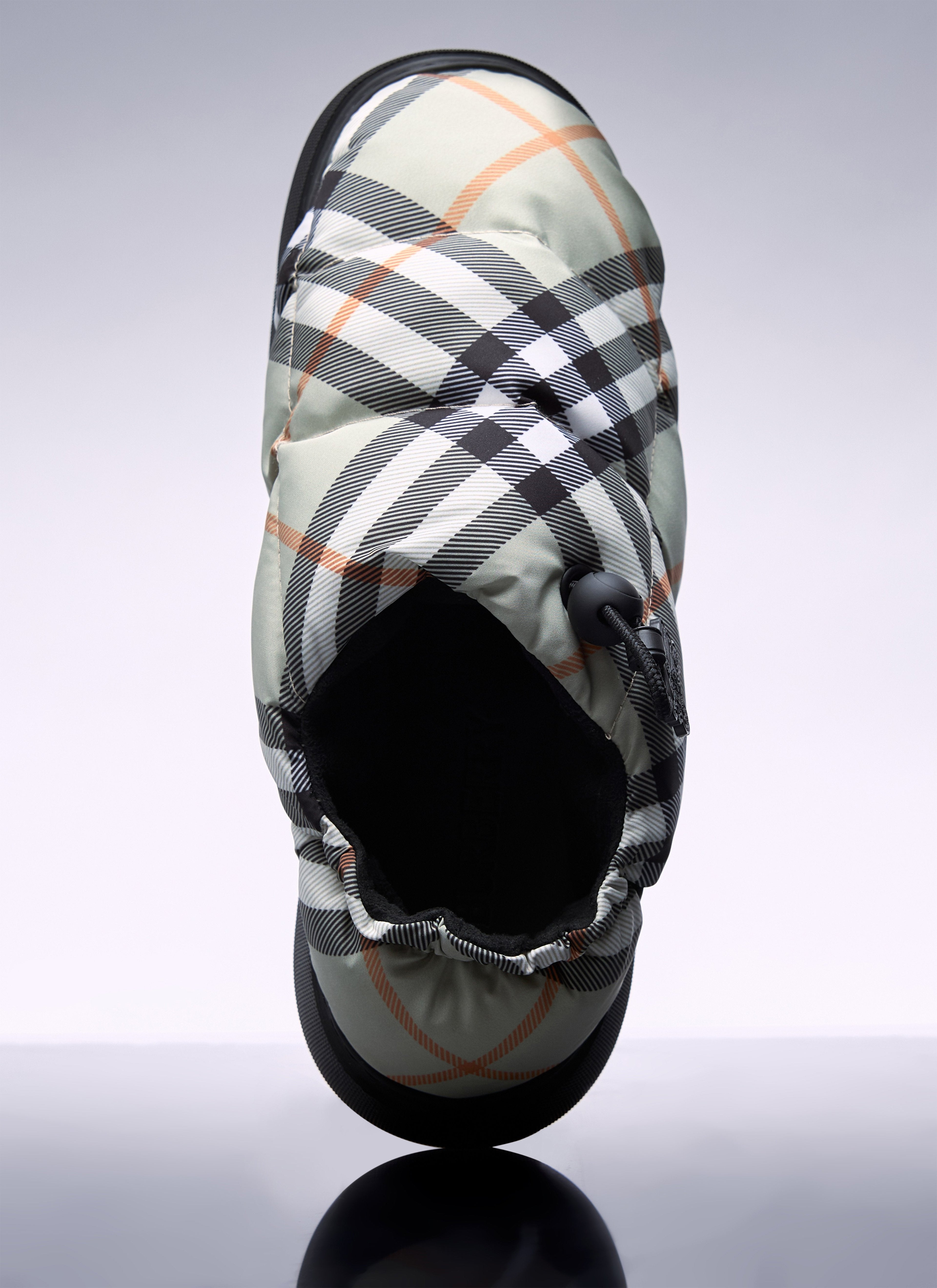 Burberry Women Check Nylon-Blend Pillow Mule