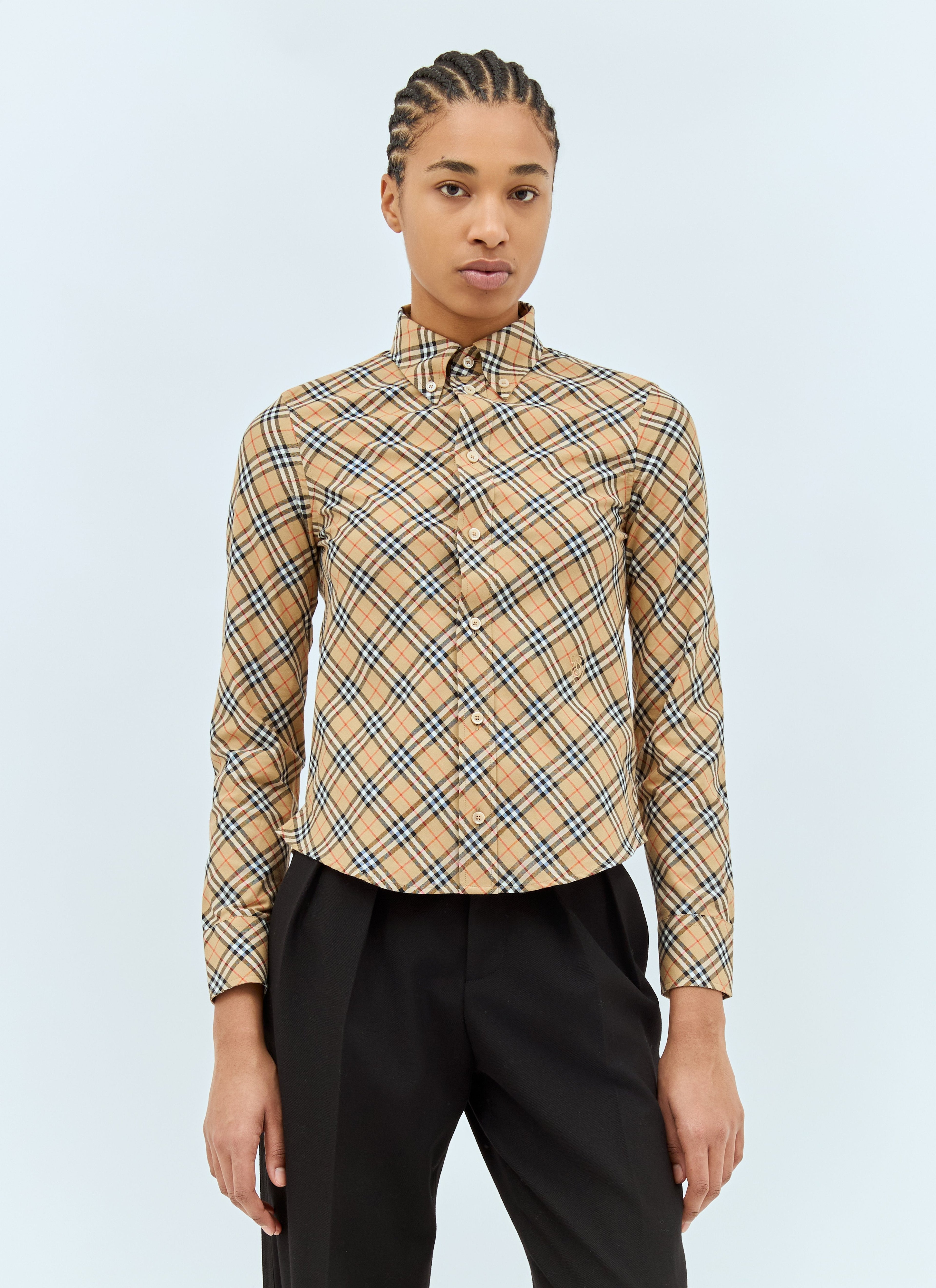 Burberry Women Check Cotton Shirt