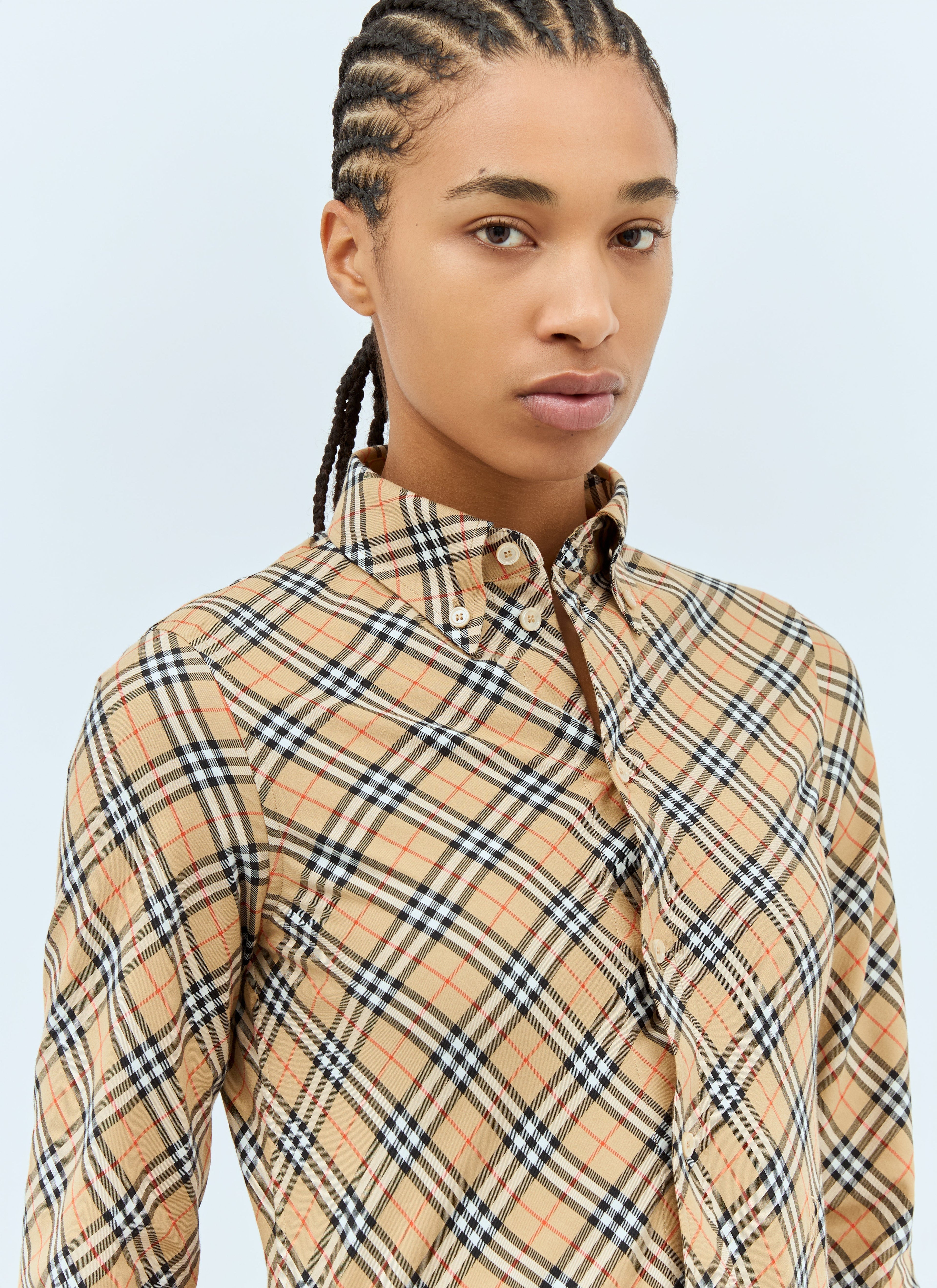 Burberry Women Check Cotton Shirt