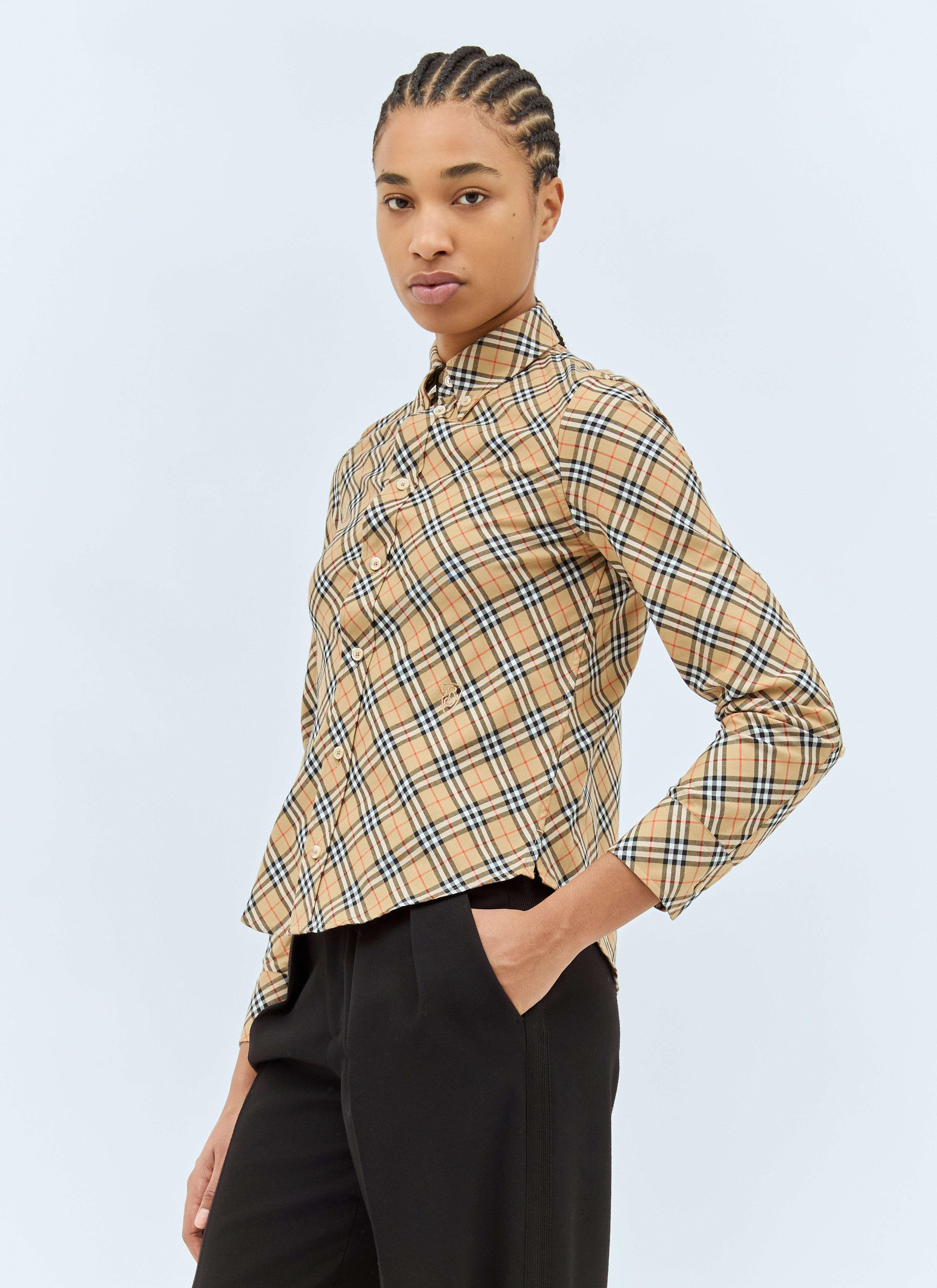Burberry Women Check Cotton Shirt