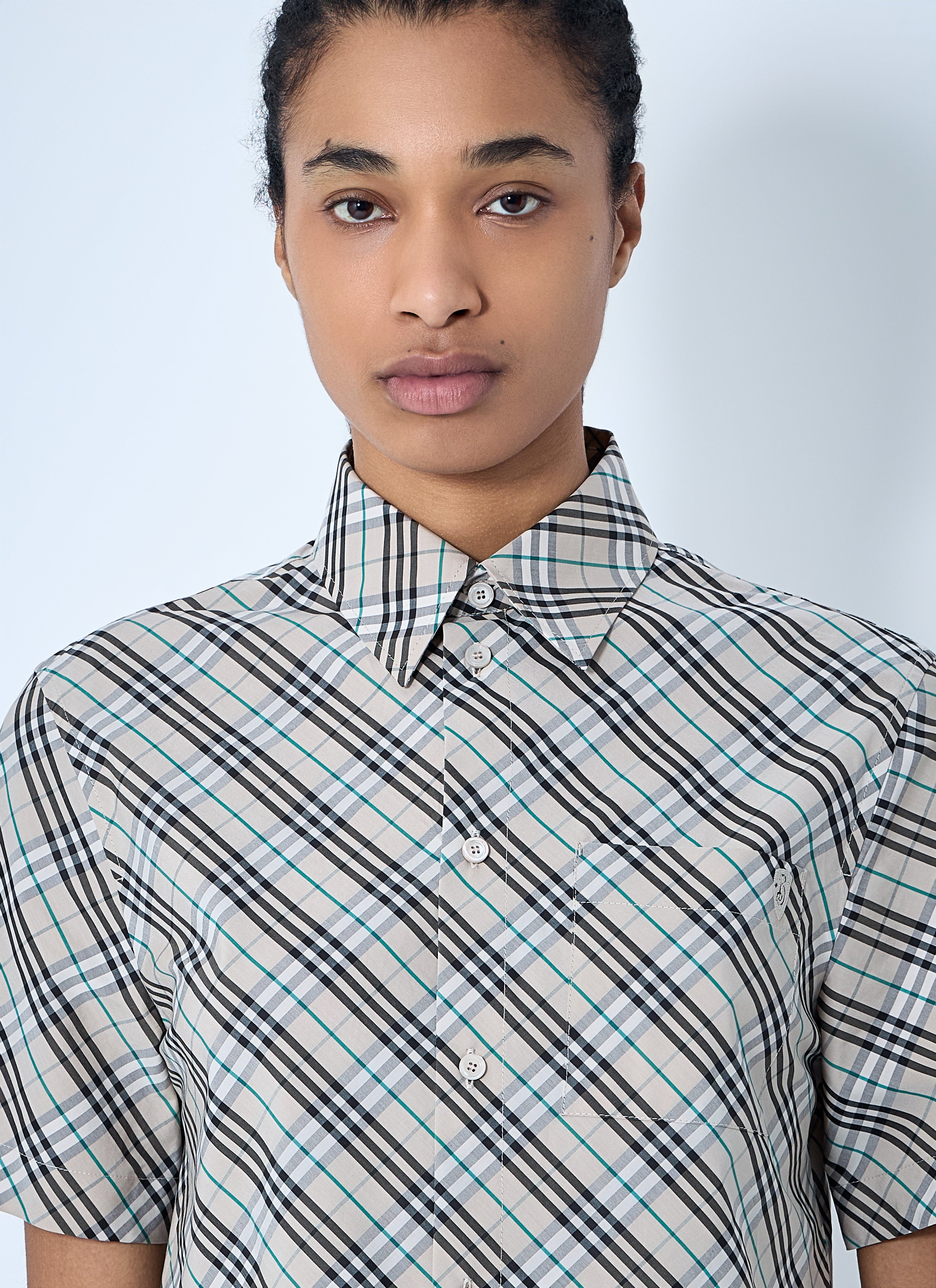Burberry Women Crop Check Shirt