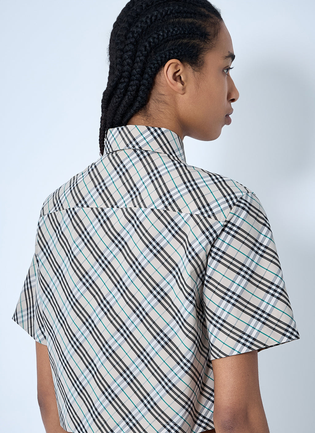 Burberry Women Crop Check Shirt