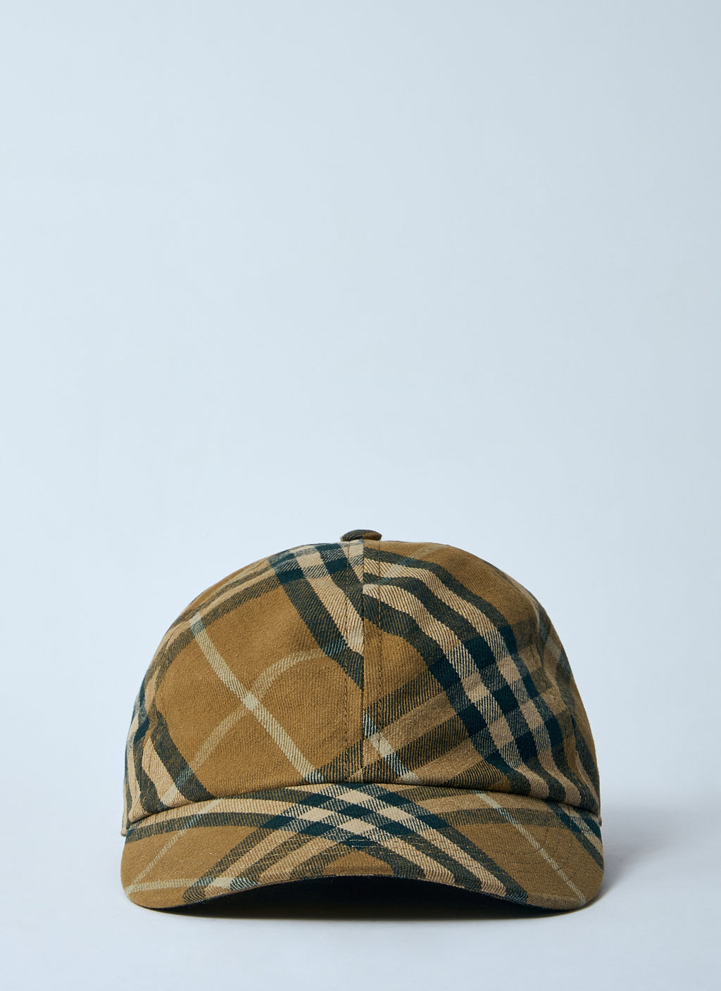 Burberry Men Check Cotton Baseball Cap