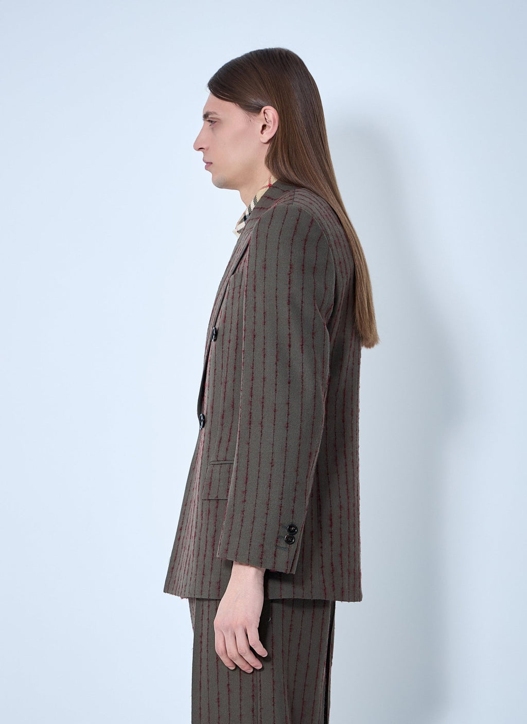 Burberry Men Striped Wool Tailored Blazer - EZE Fashion®