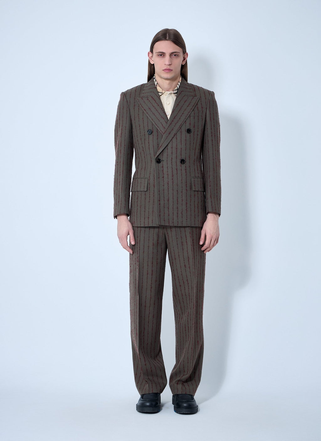 Burberry Men Striped Wool Tailored Blazer - EZE Fashion®