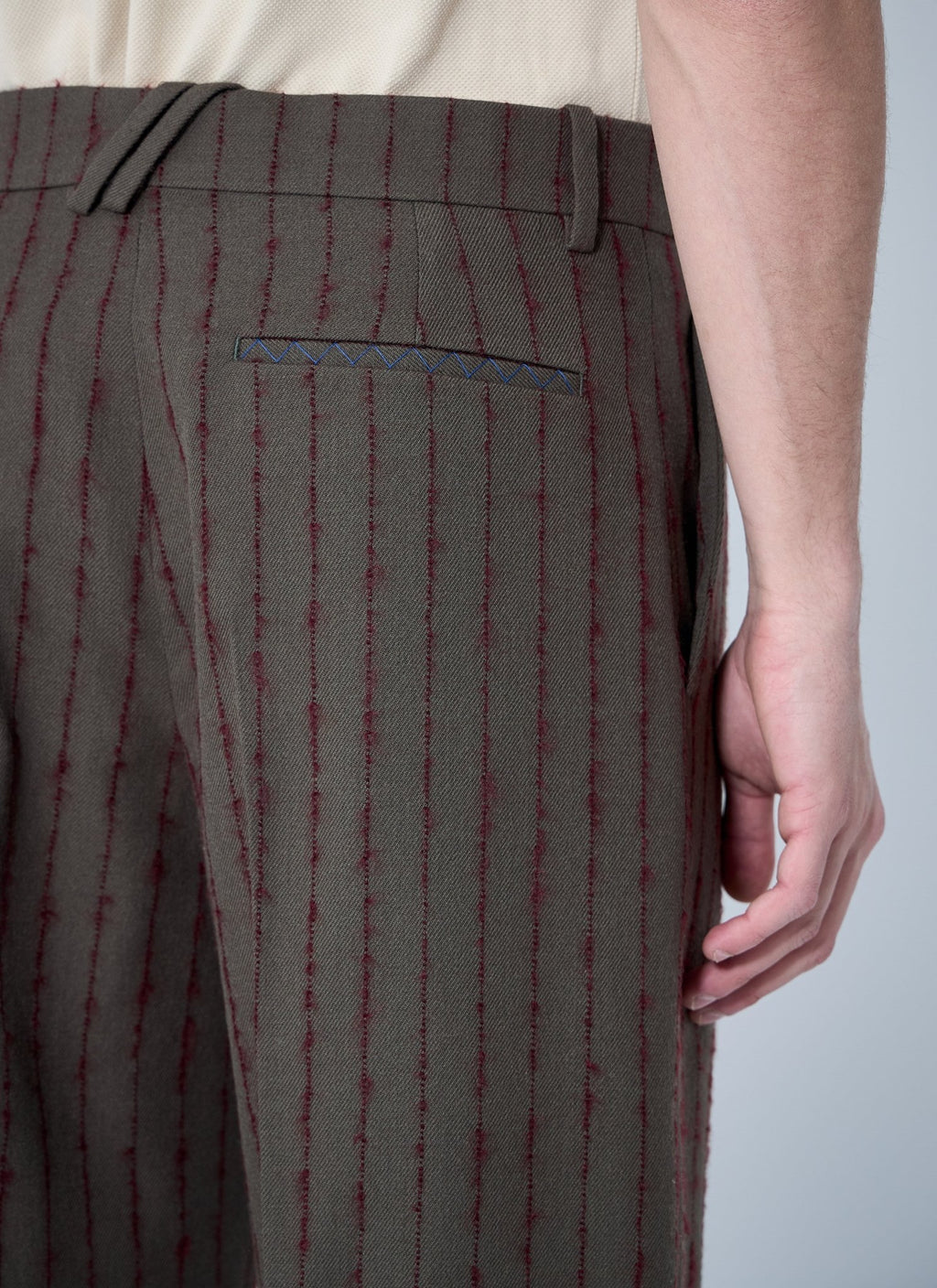 Burberry Men Striped Wool Tailored Pants - EZE Fashion®