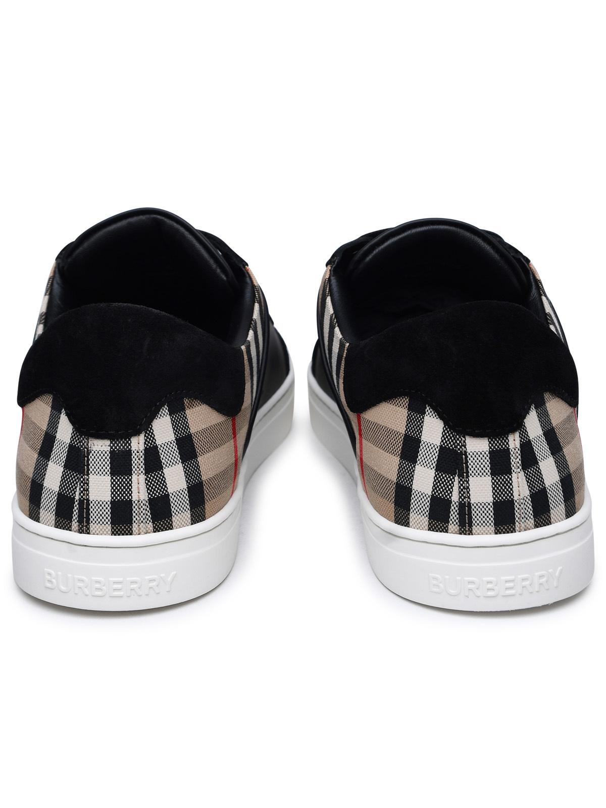Burberry 'Stevie' Black Leather Sneakers Men - EZE Fashion®