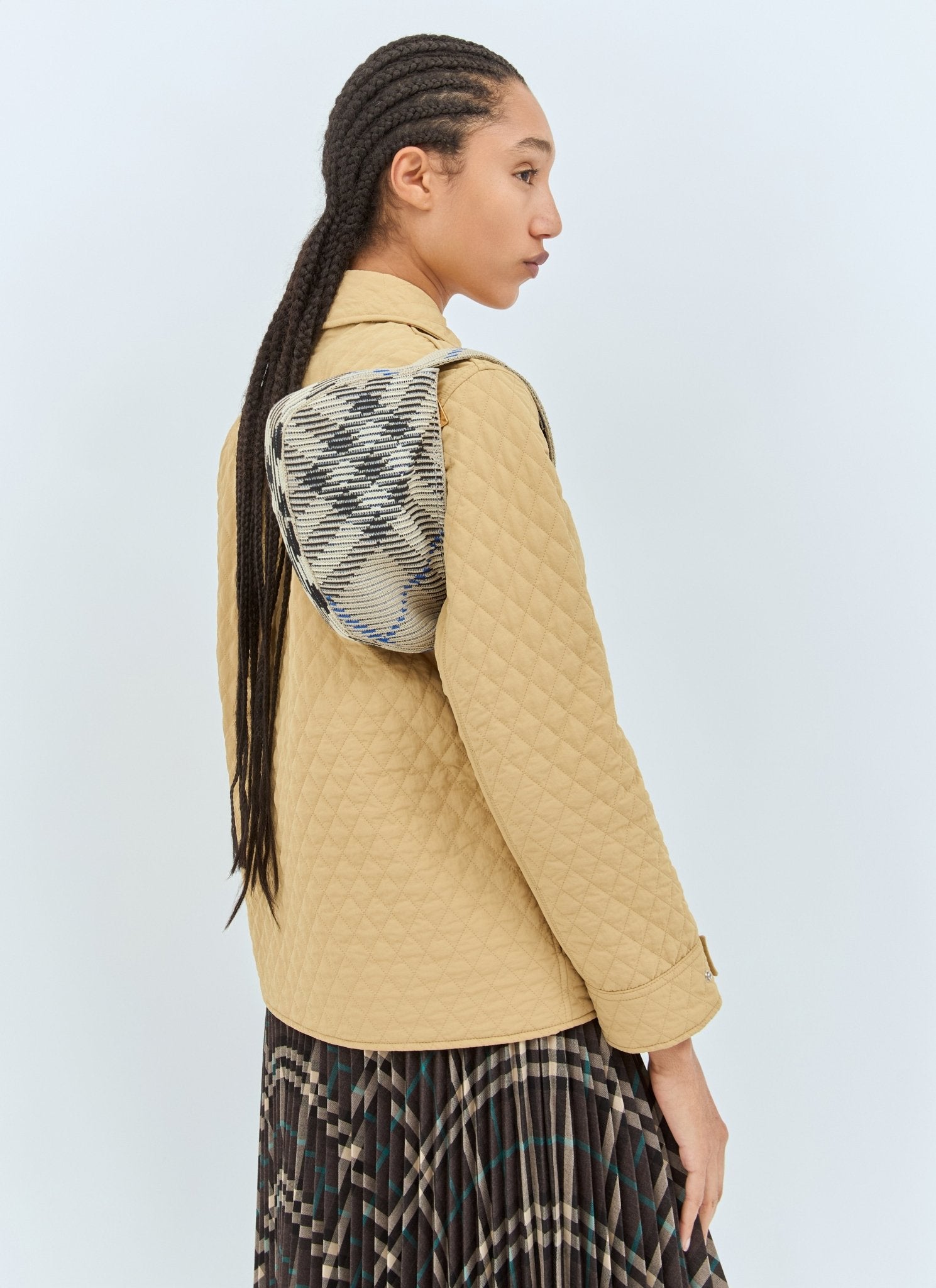 Burberry Women Check Mini Knitted Shoulder Bag - EZE Fashion®