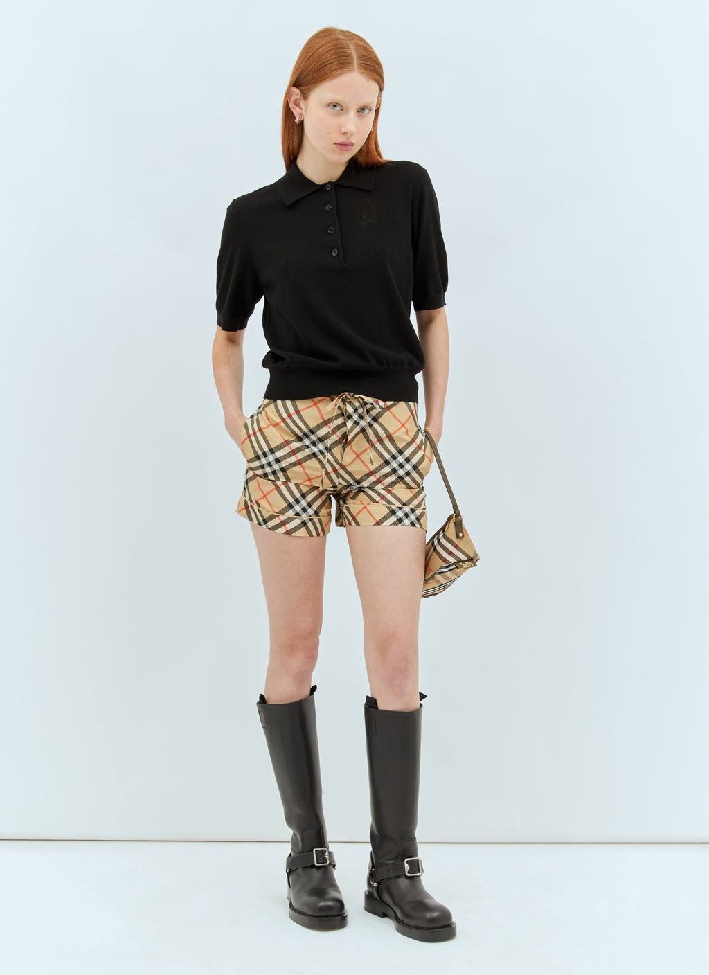 Burberry Women Check Silk Shorts - EZE Fashion®