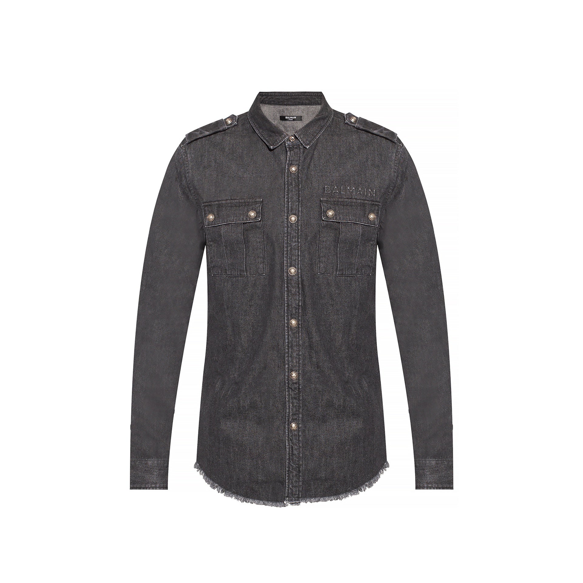 Balmain Cotton Denim Shirt Men
