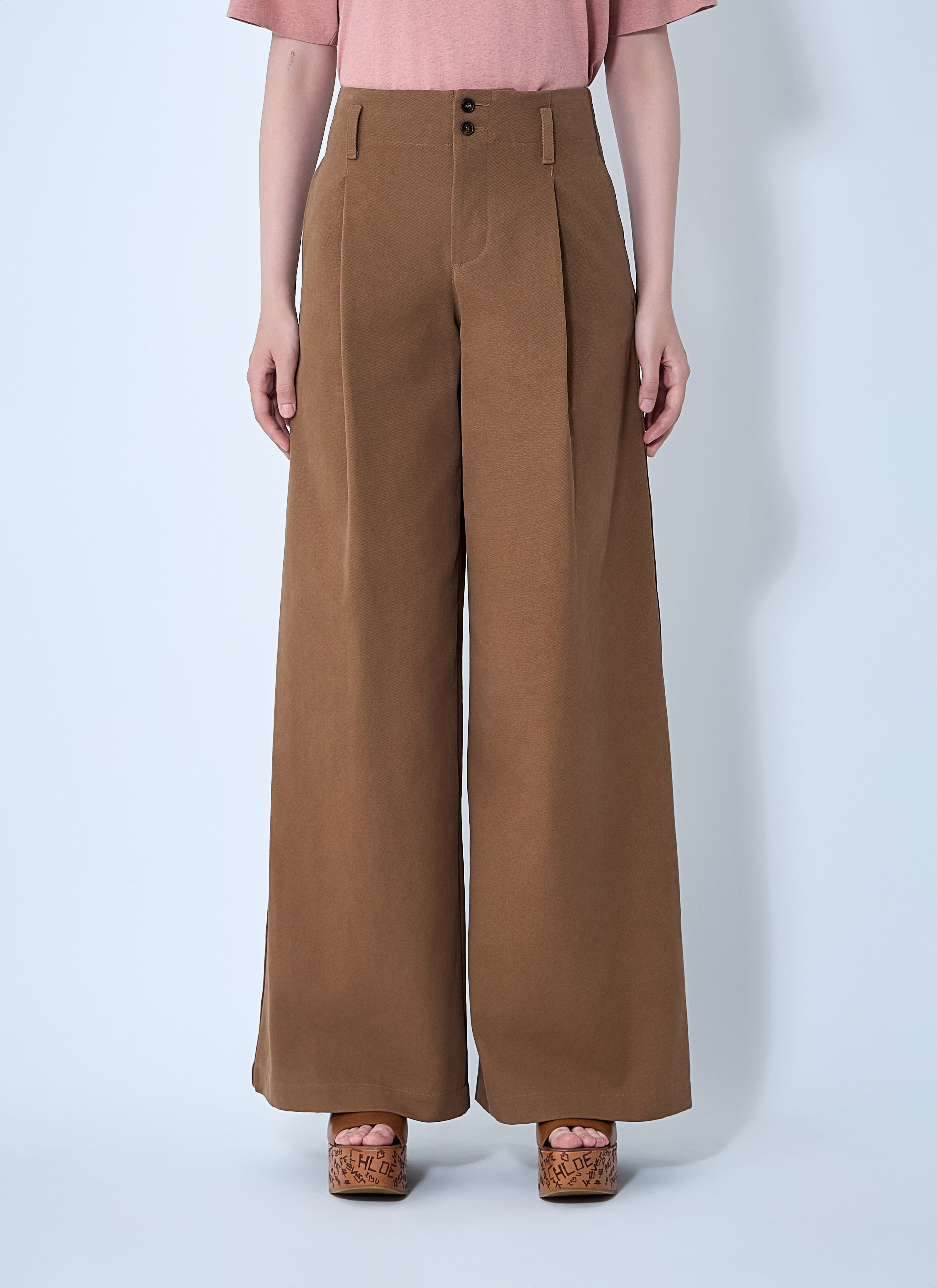 Chloé Women Cotton Canvas Pants