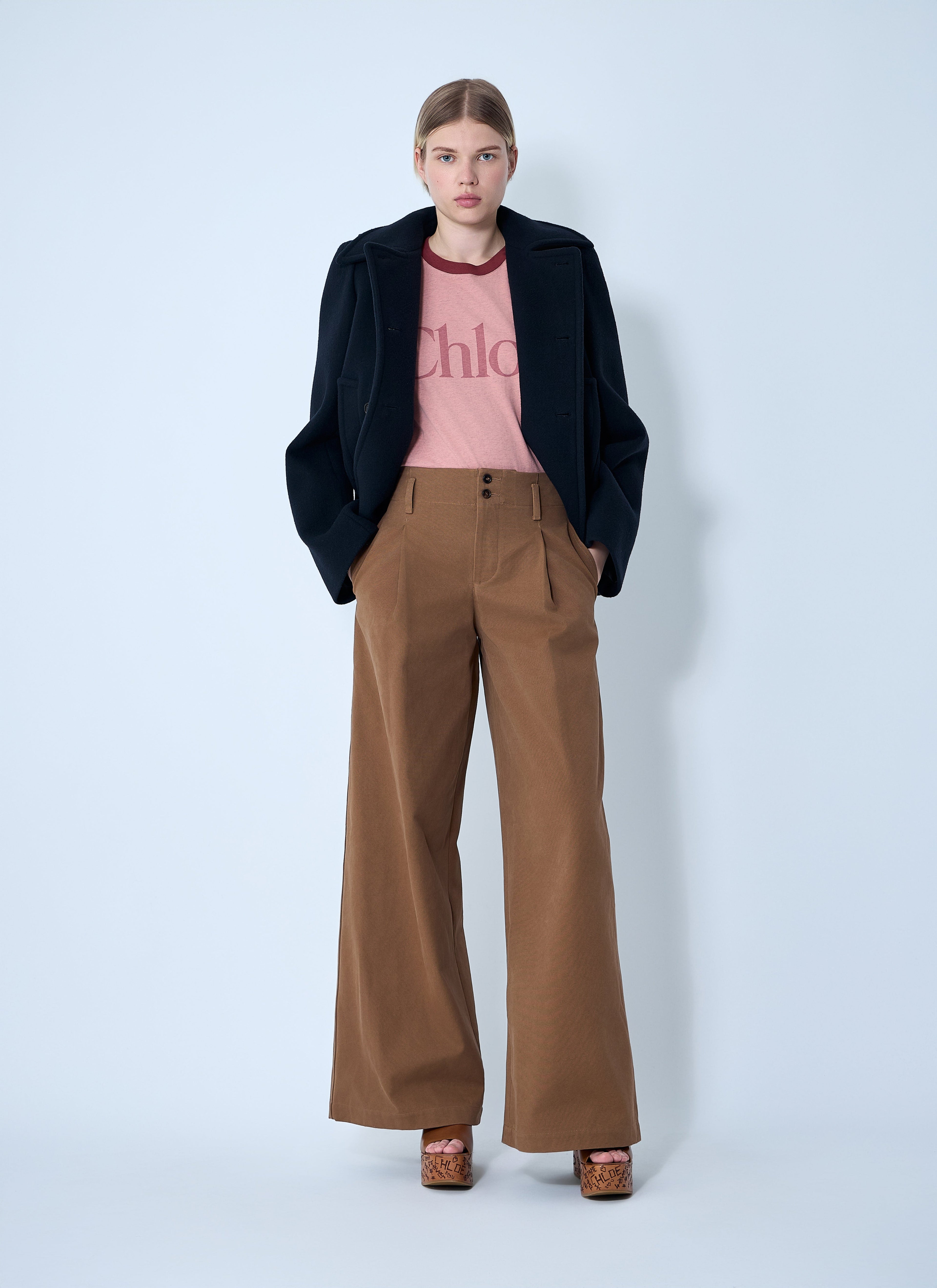 Chloé Women Cotton Canvas Pants