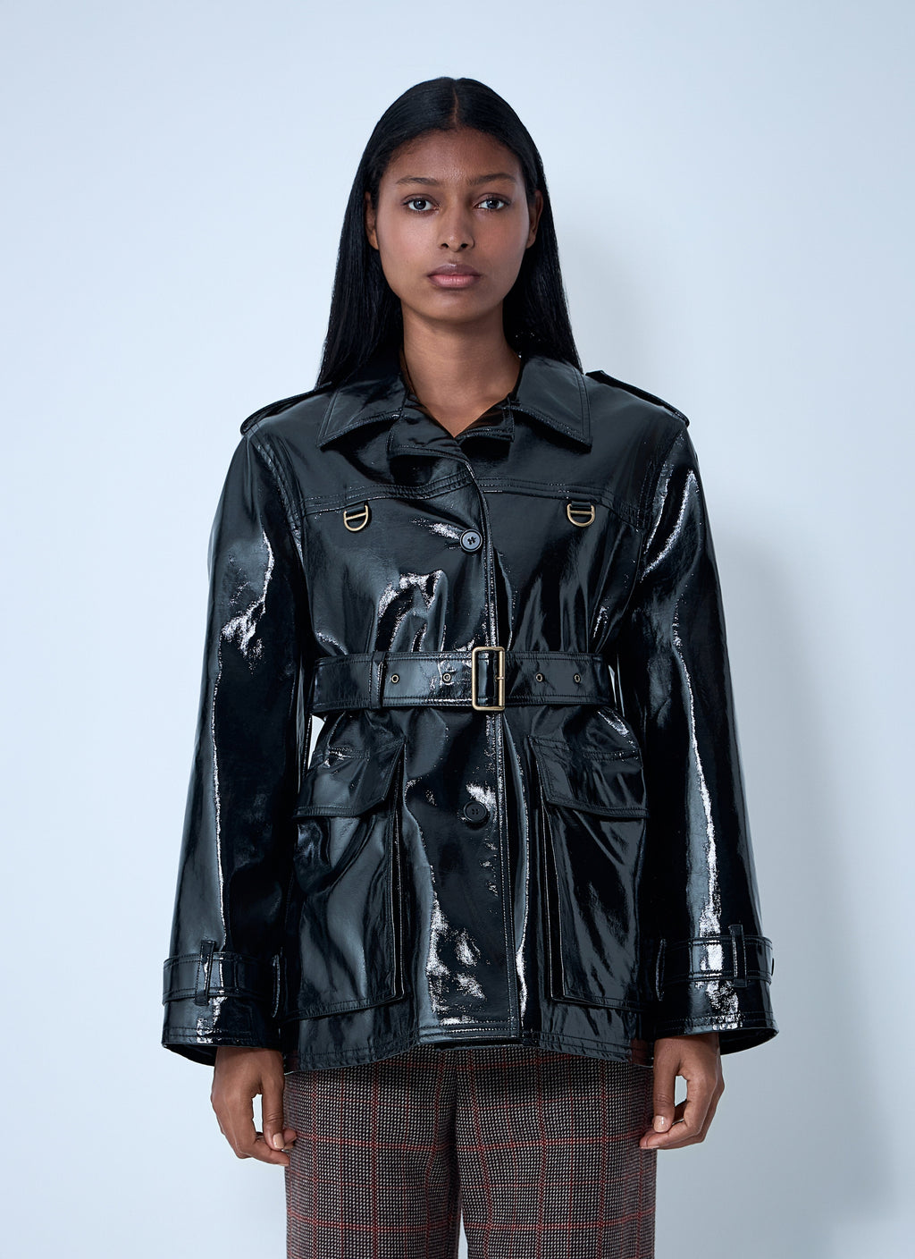 Chloé Women High-Shine Belted Jacket