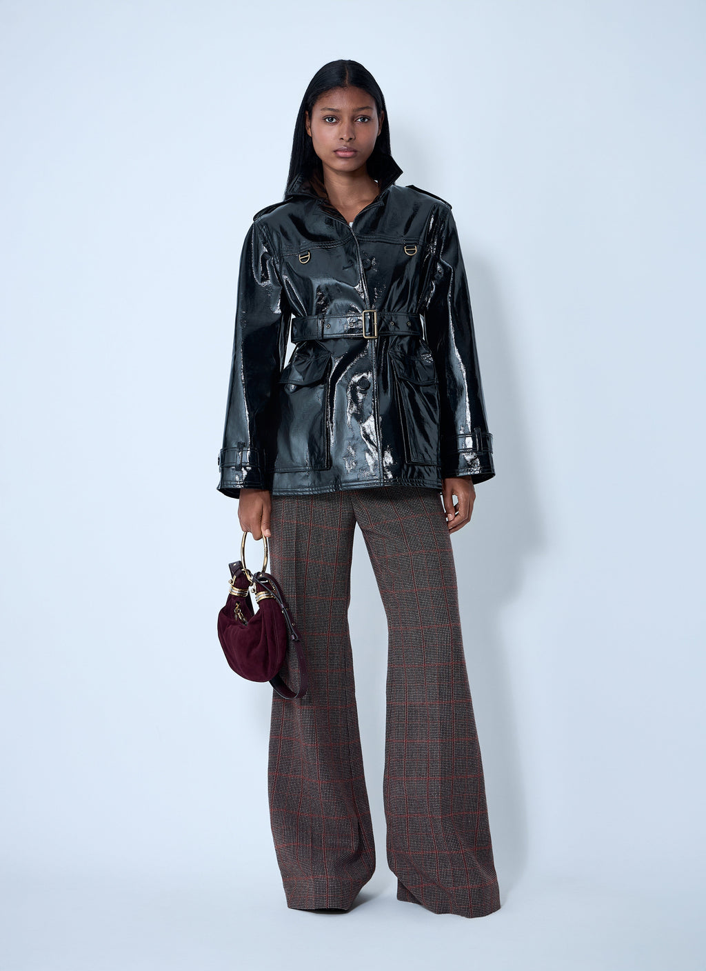 Chloé Women High-Shine Belted Jacket