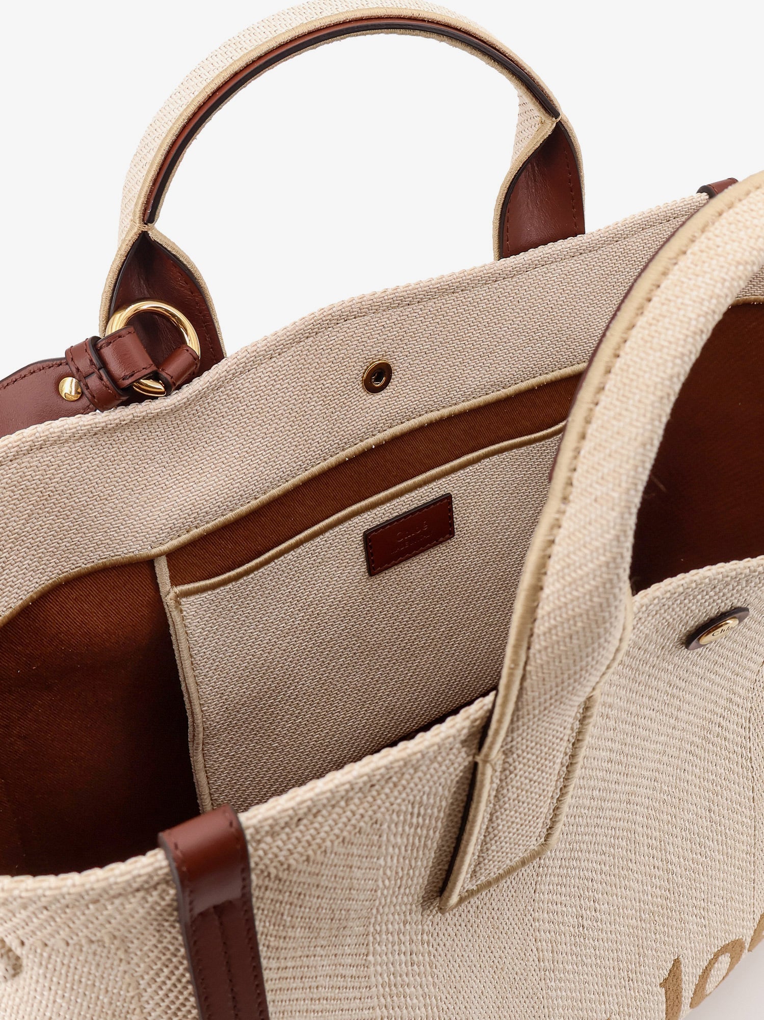 Chloe' Women Chloe Carry Canvas Shoulder Bag With Logo Embroidery - EZE Fashion®