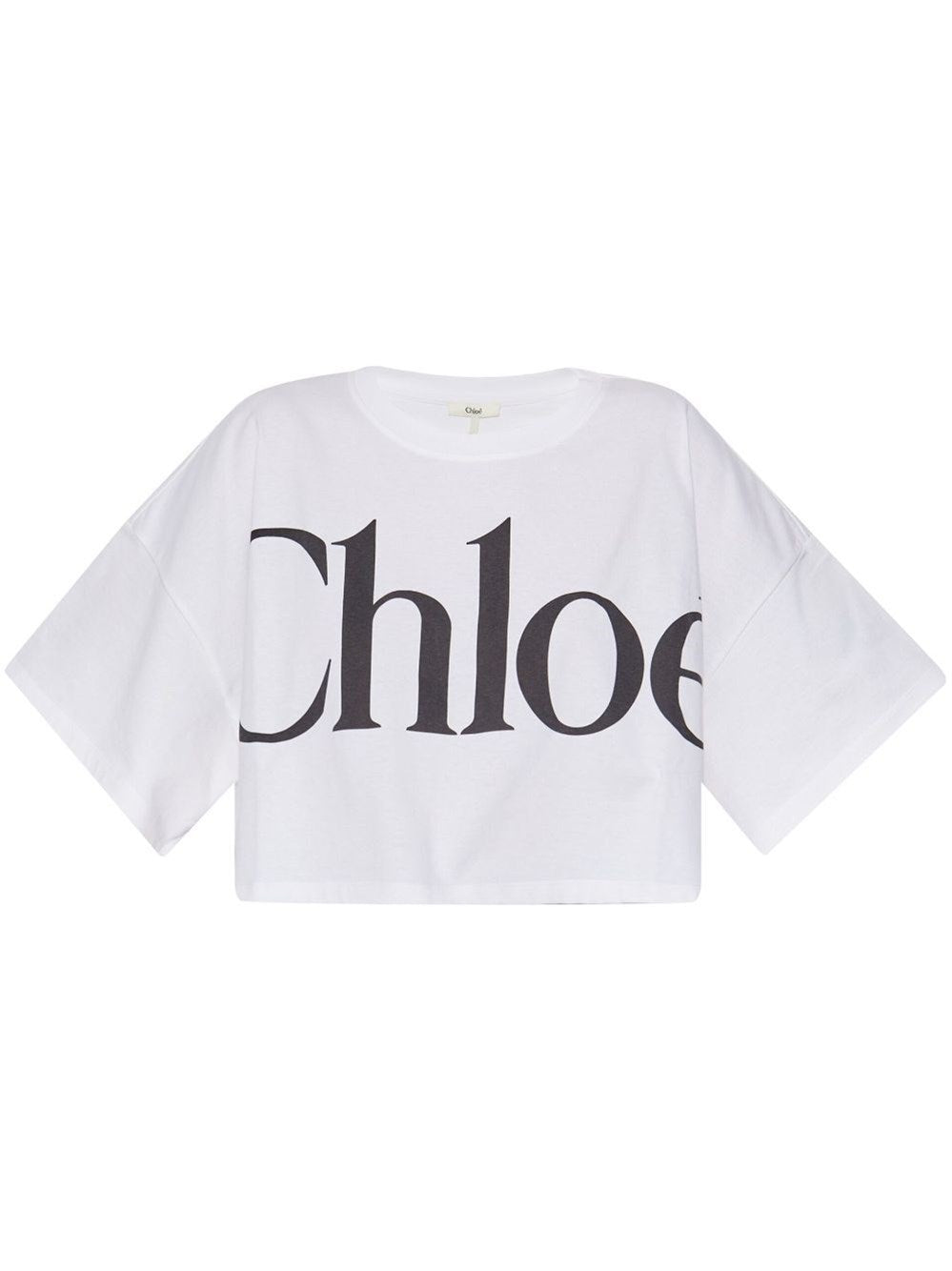 Chloe Women Cropped Boxy Logo T-Shirt - EZE Fashion®