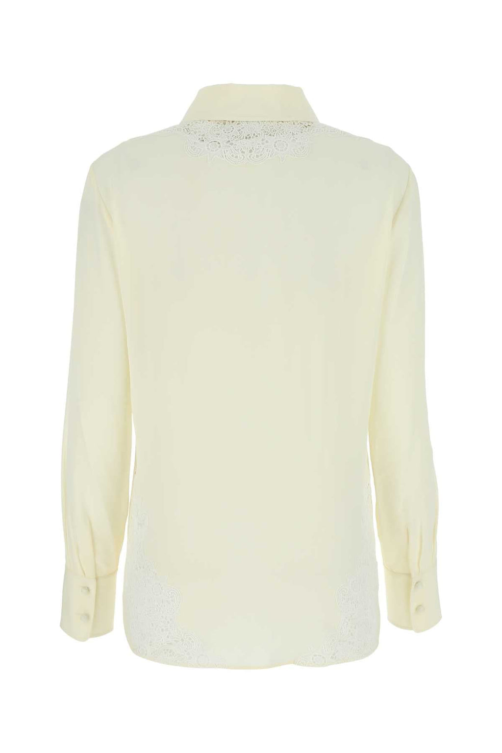 Chloe Women Ivory Crepe Shirt - EZE Fashion®