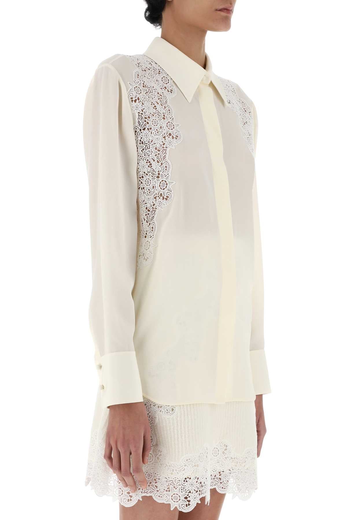 Chloe Women Ivory Crepe Shirt - EZE Fashion®