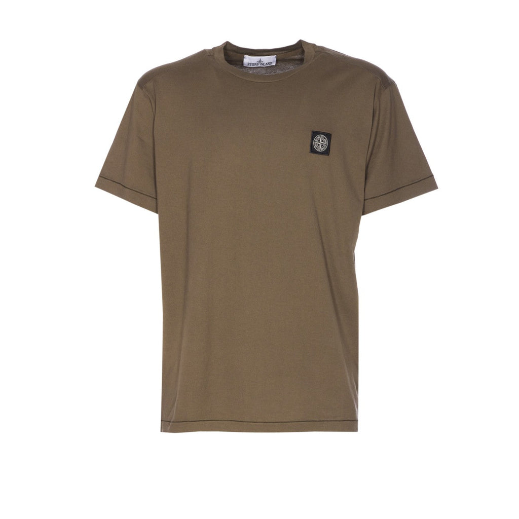 Stone Island Men Compass Patch Logo T-Shirt