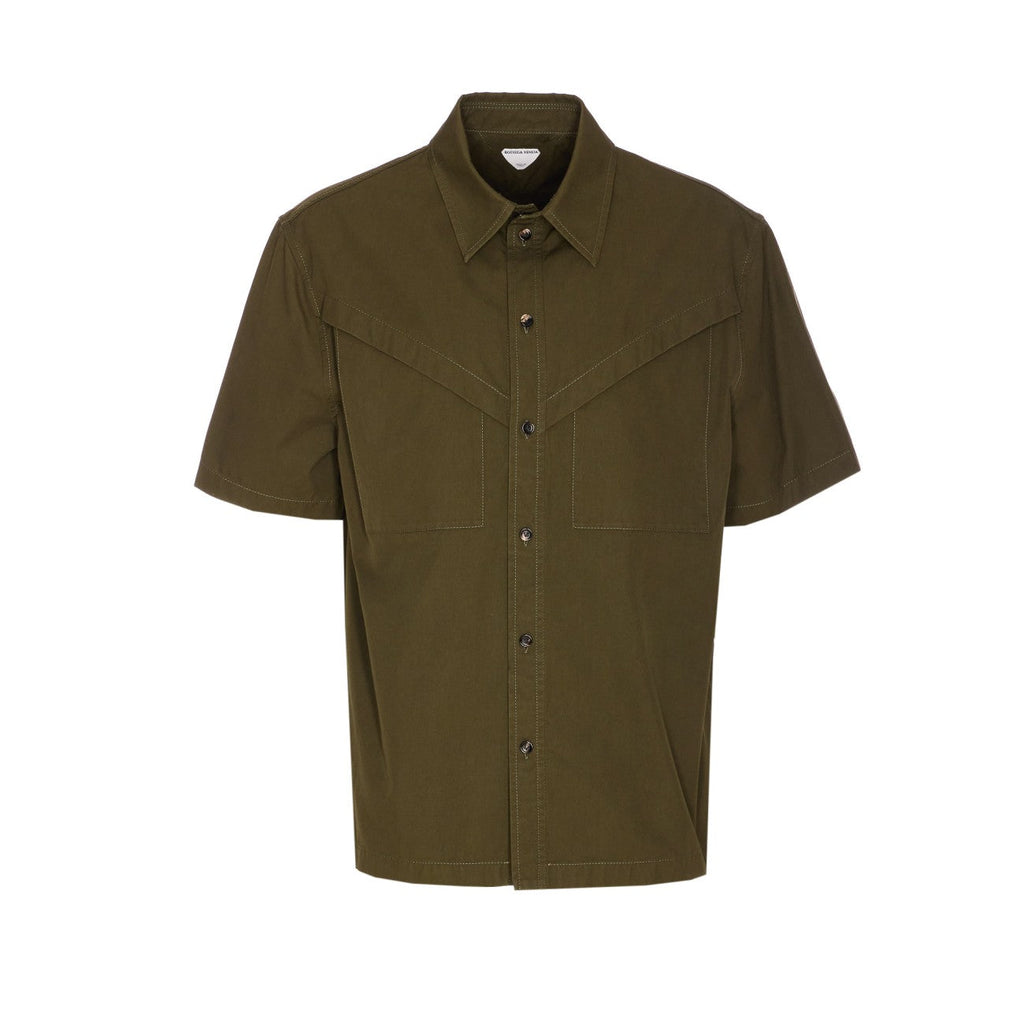 Bottega Veneta Men Cotton Twill Shirt