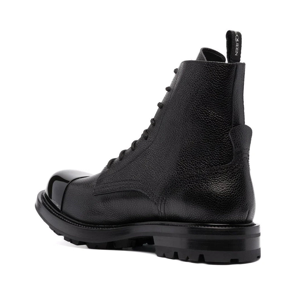 Alexander Mcqueen Leather Lace Up Boots Men