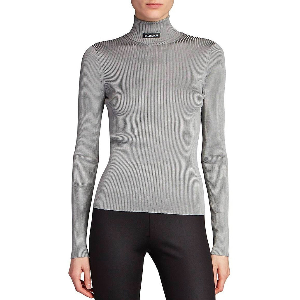 Balenciaga Ribbed Turtleneck Sweater Women