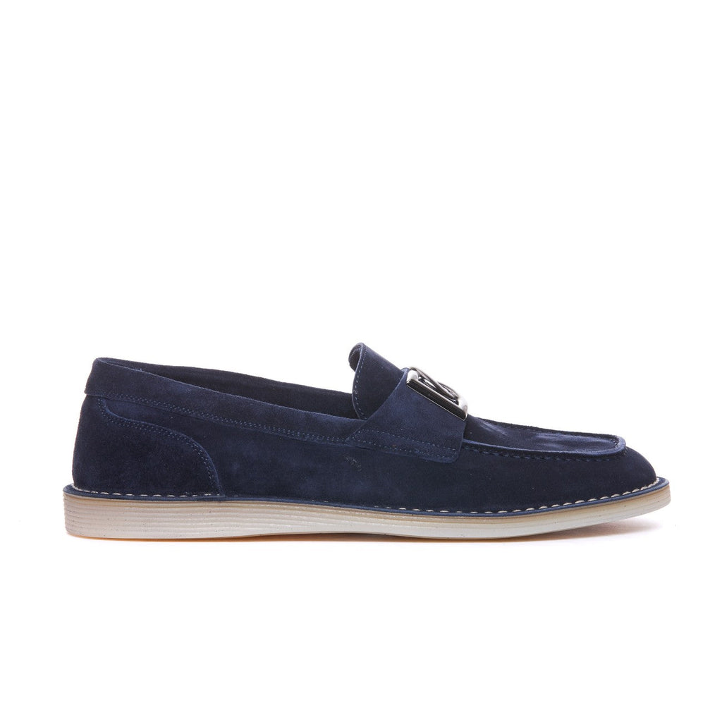 Dolce&Gabbana Men Dg Logo Suede Loafers