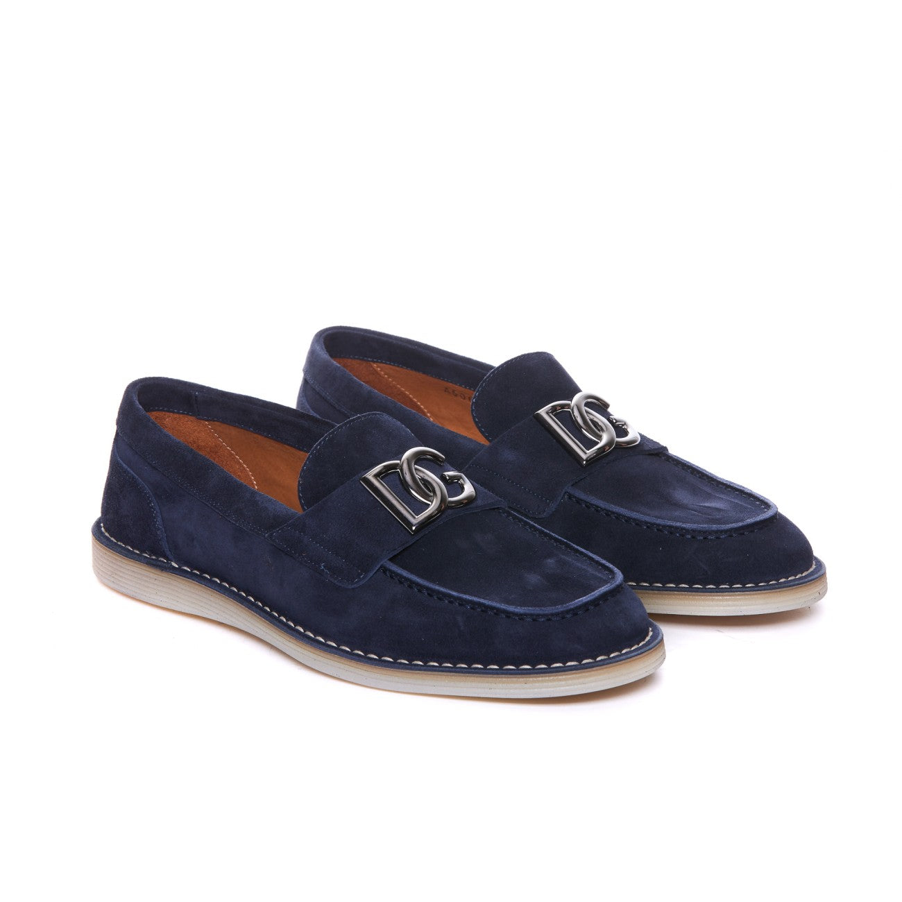 Dolce&Gabbana Men Dg Logo Suede Loafers