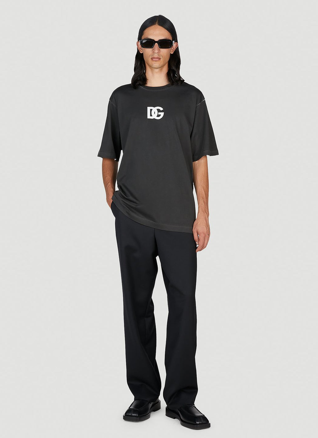 Dolce & Gabbana Men Dg Logo Print T-Shirt