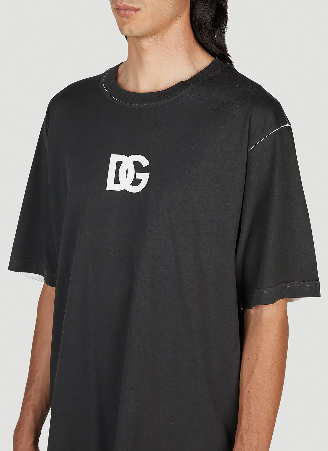 Dolce & Gabbana Men Dg Logo Print T-Shirt