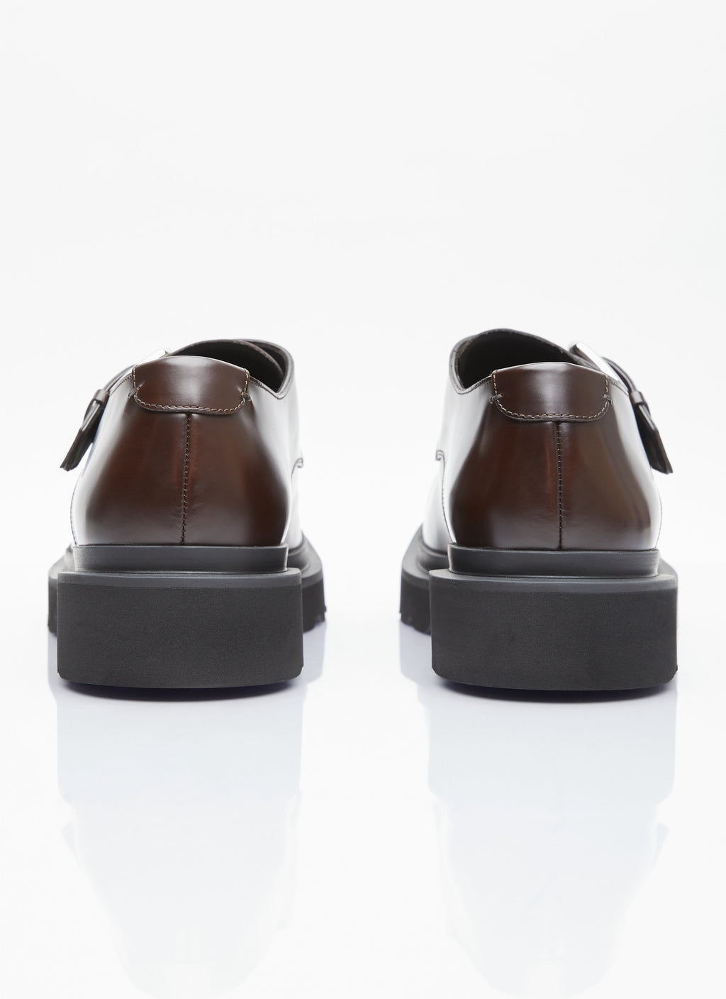 Dolce & Gabbana Men Brushed Leather Monkstrap Shoes