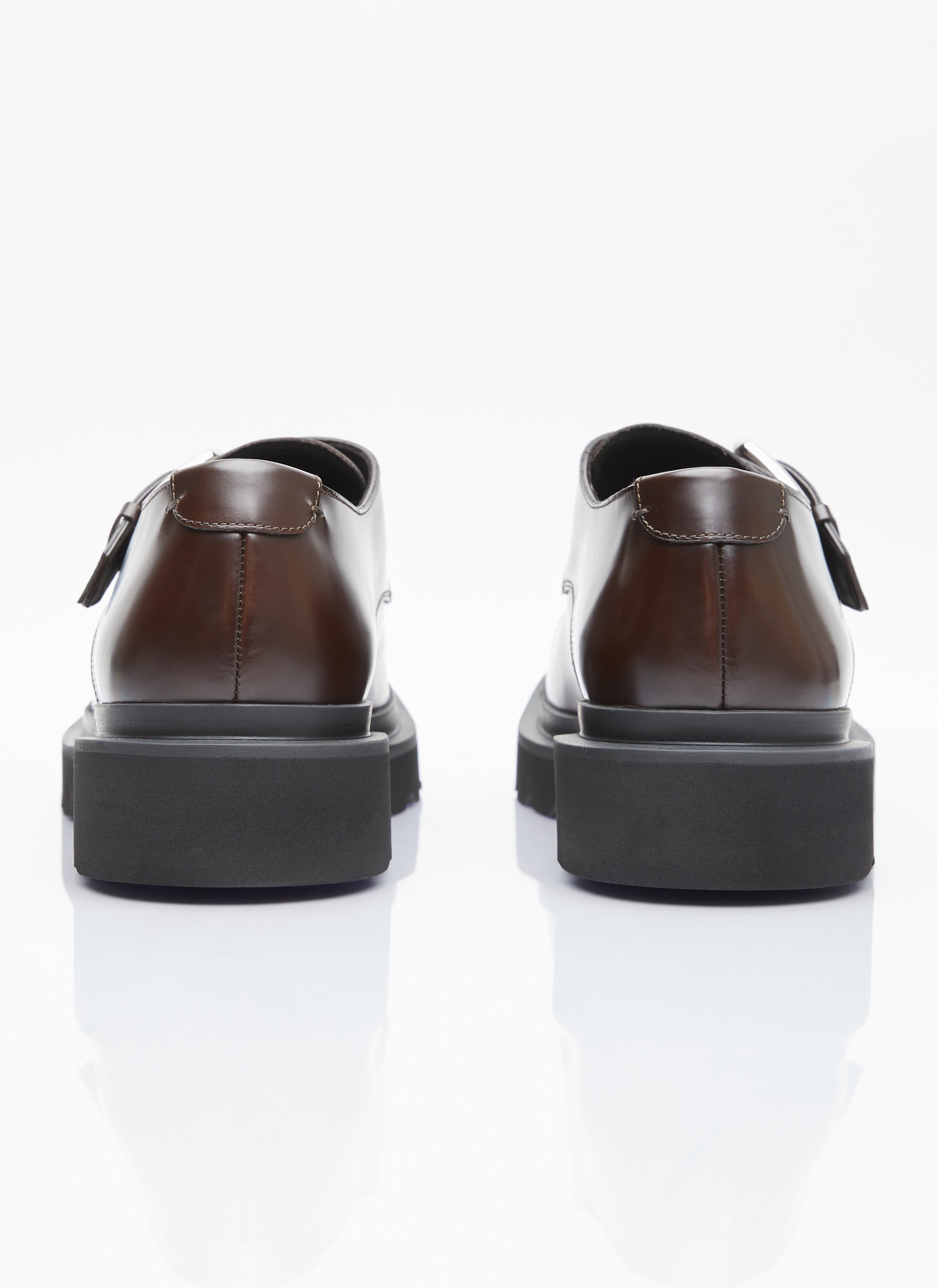 Dolce & Gabbana Men Brushed Leather Monkstrap Shoes