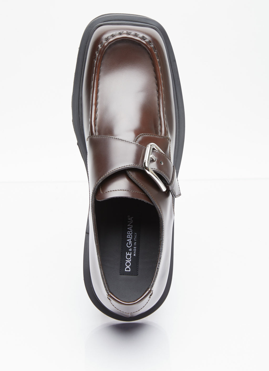 Dolce & Gabbana Men Brushed Leather Monkstrap Shoes