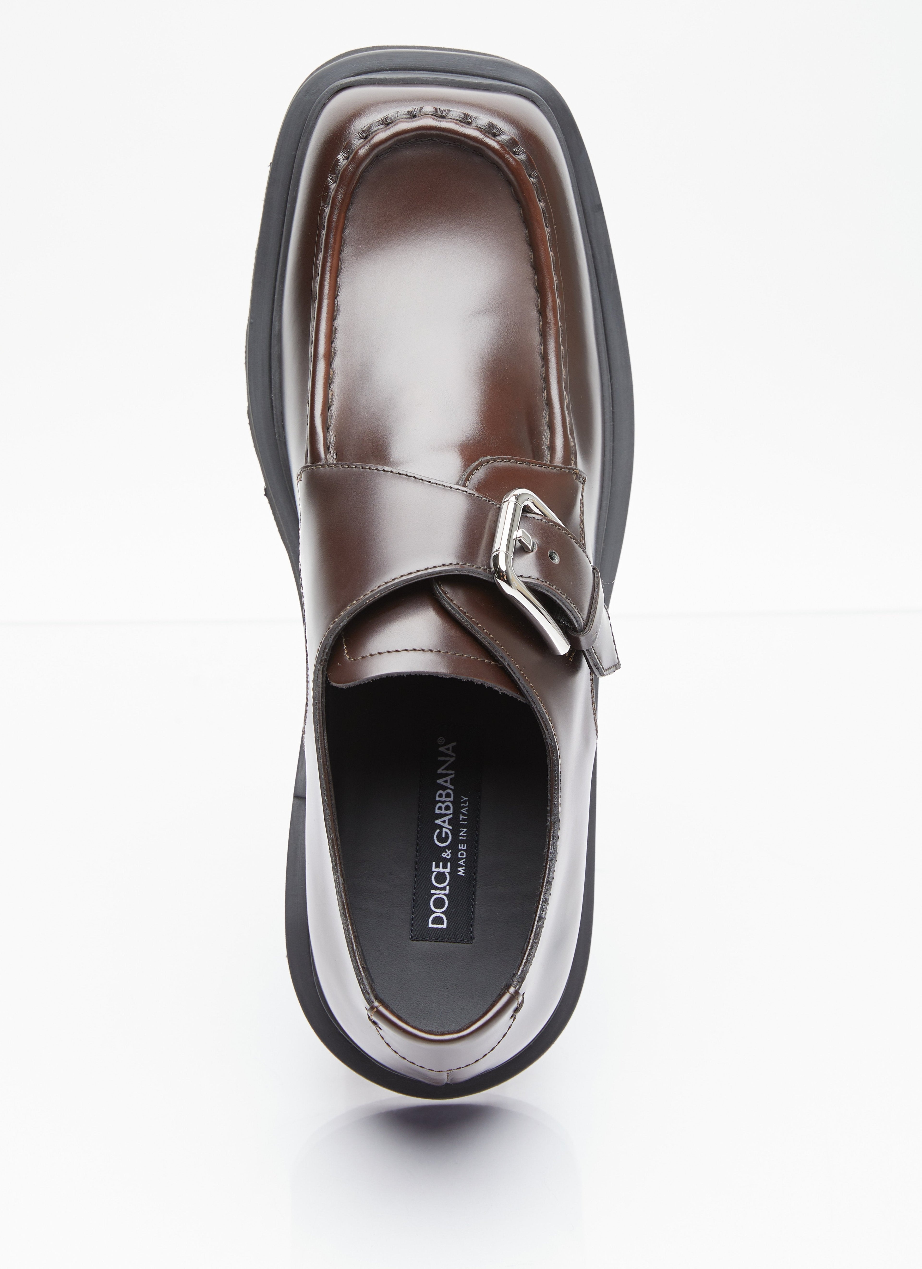Dolce & Gabbana Men Brushed Leather Monkstrap Shoes