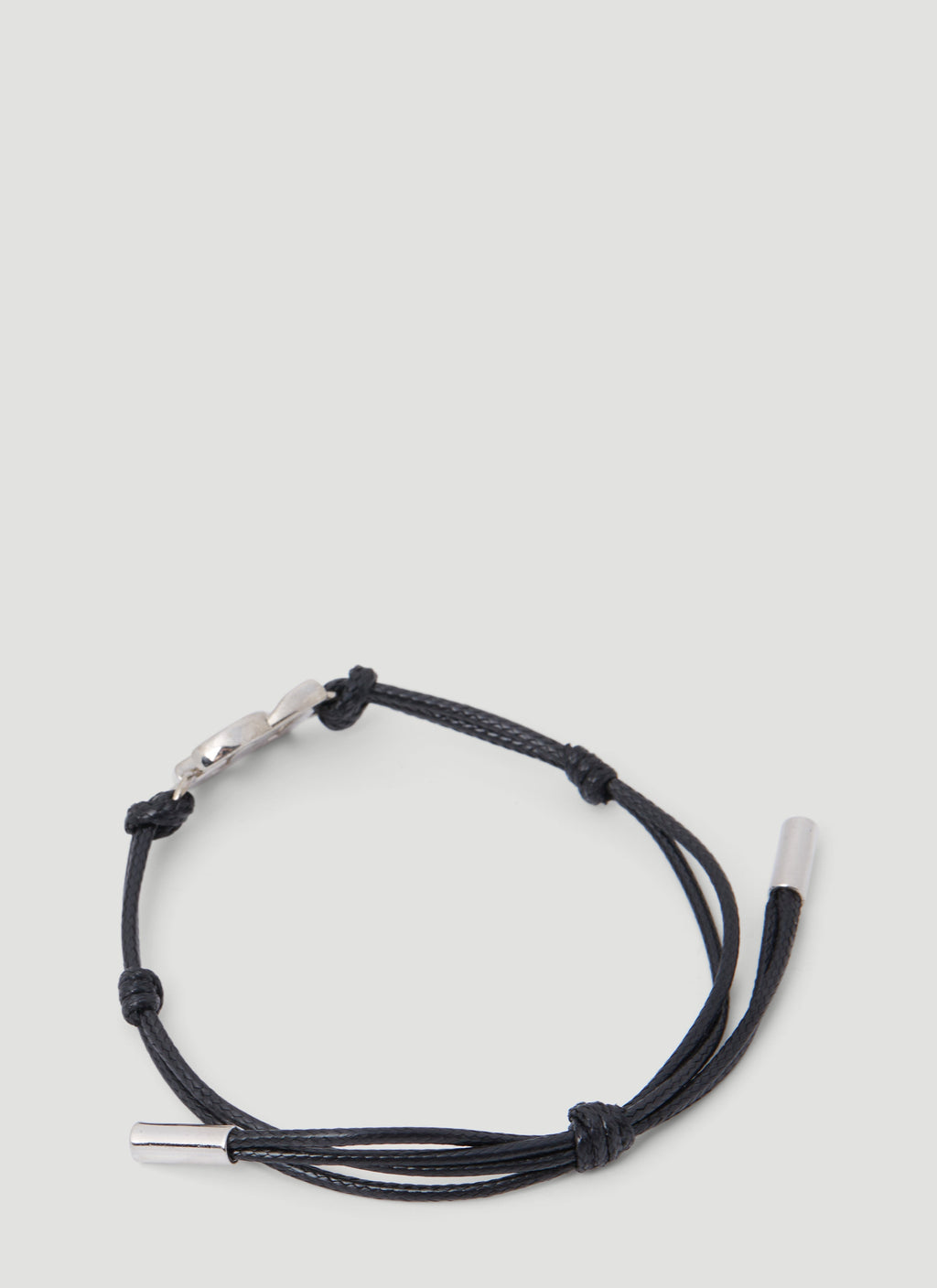 Dolce & Gabbana Men Monogram Plaque Cord Bracelet