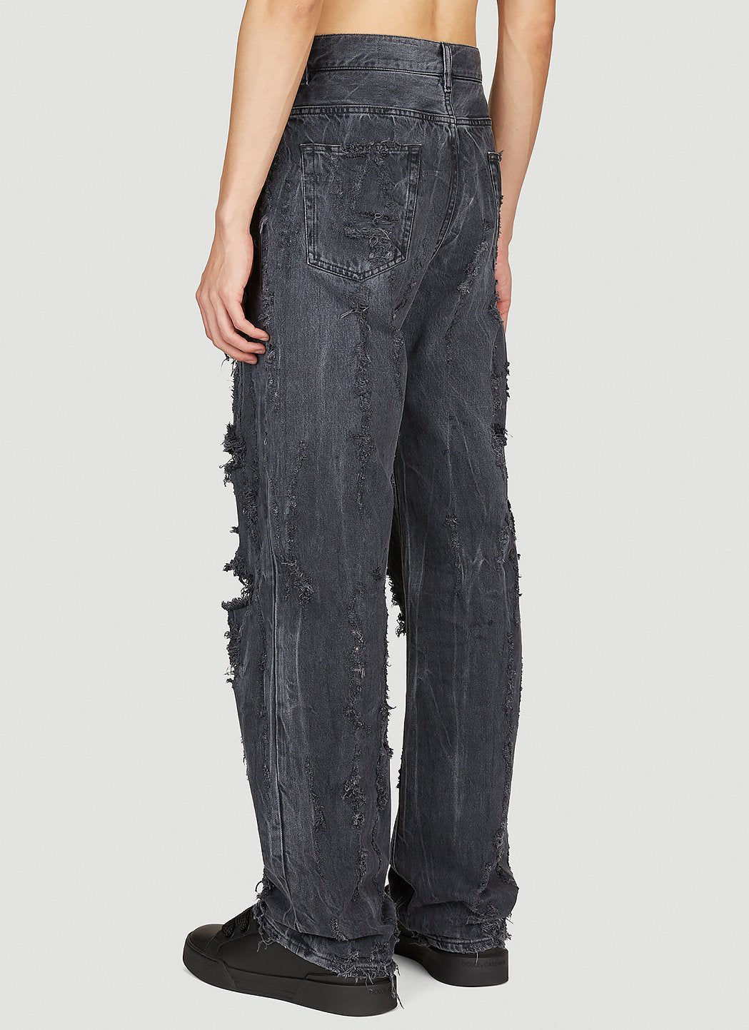 Dolce & Gabbana Men Distressed Denim Jeans