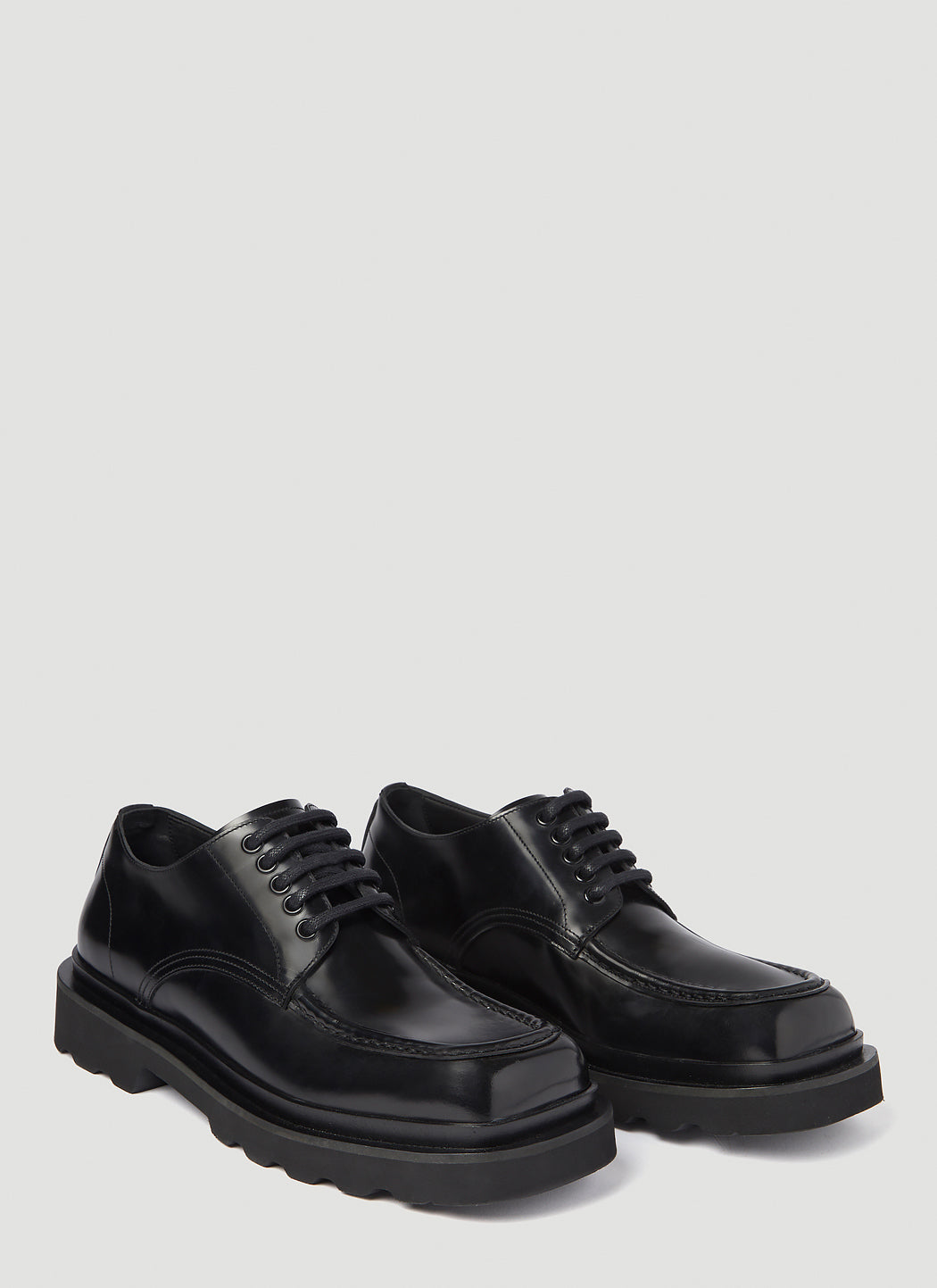 Dolce & Gabbana Men Brushed Leather Derby Shoes