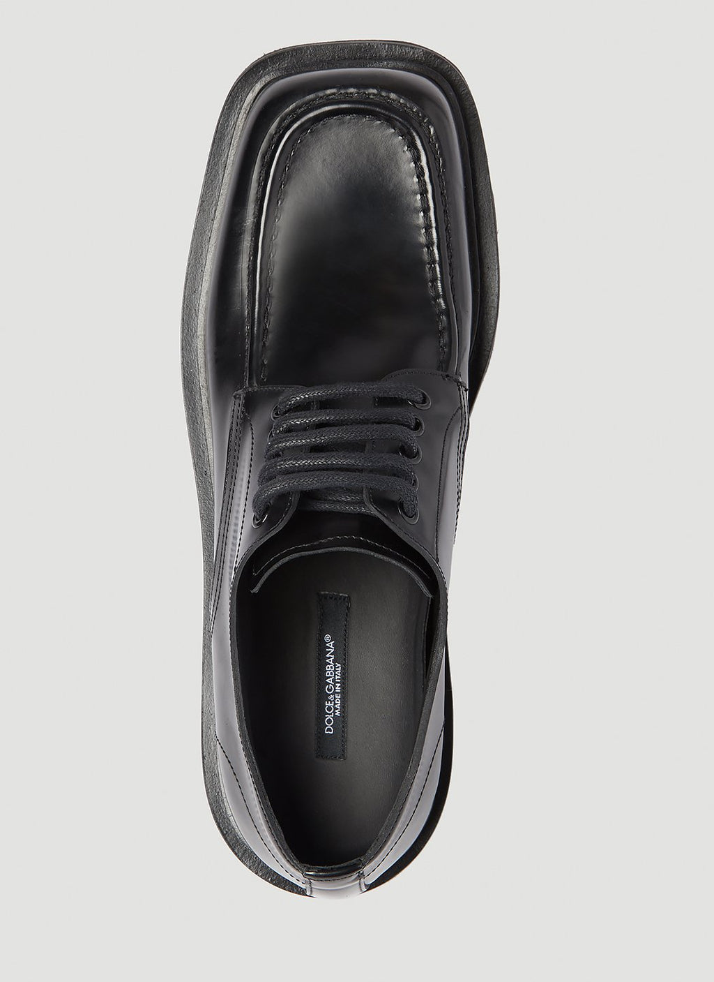 Dolce & Gabbana Men Brushed Leather Derby Shoes