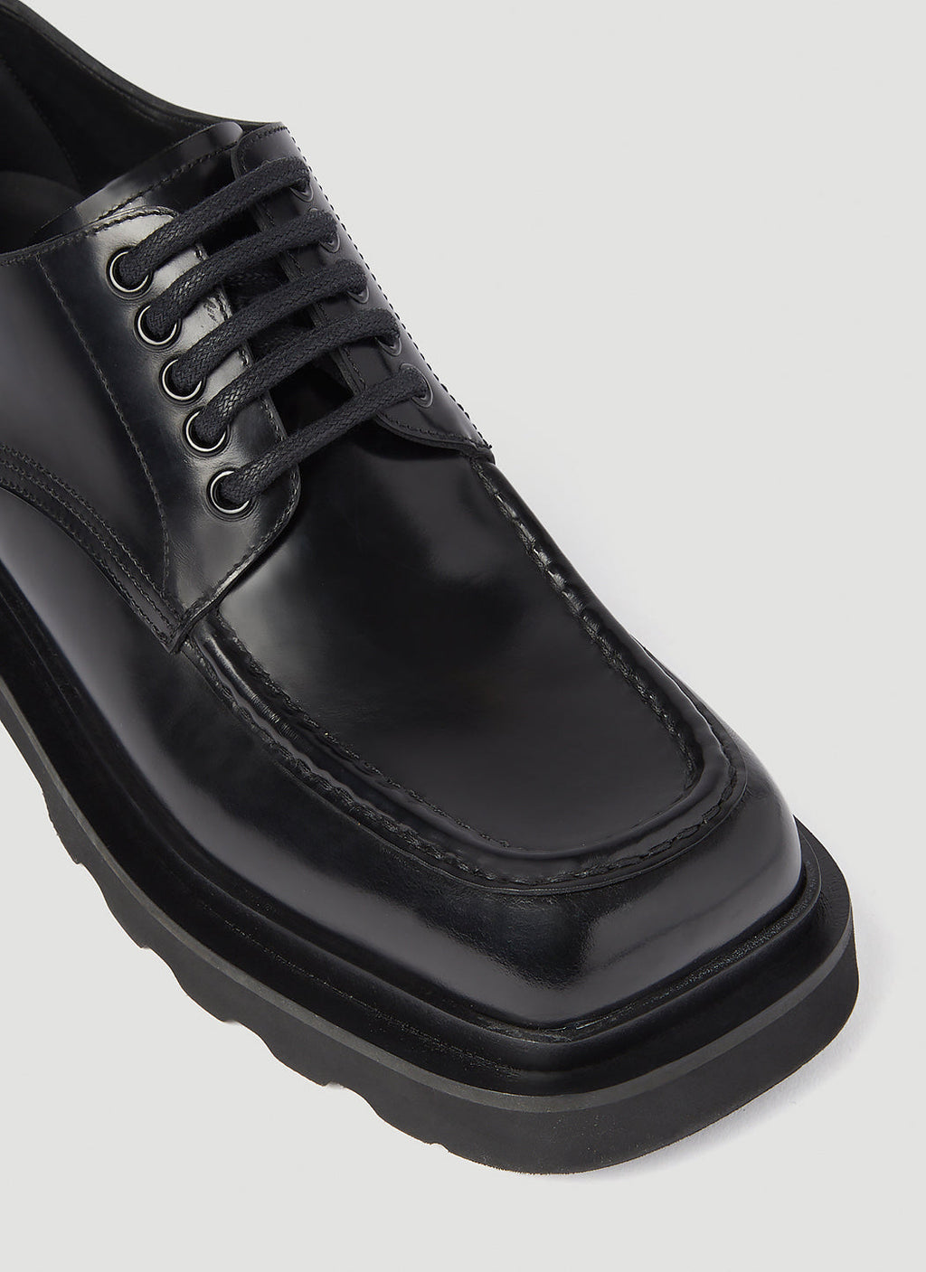 Dolce & Gabbana Men Brushed Leather Derby Shoes