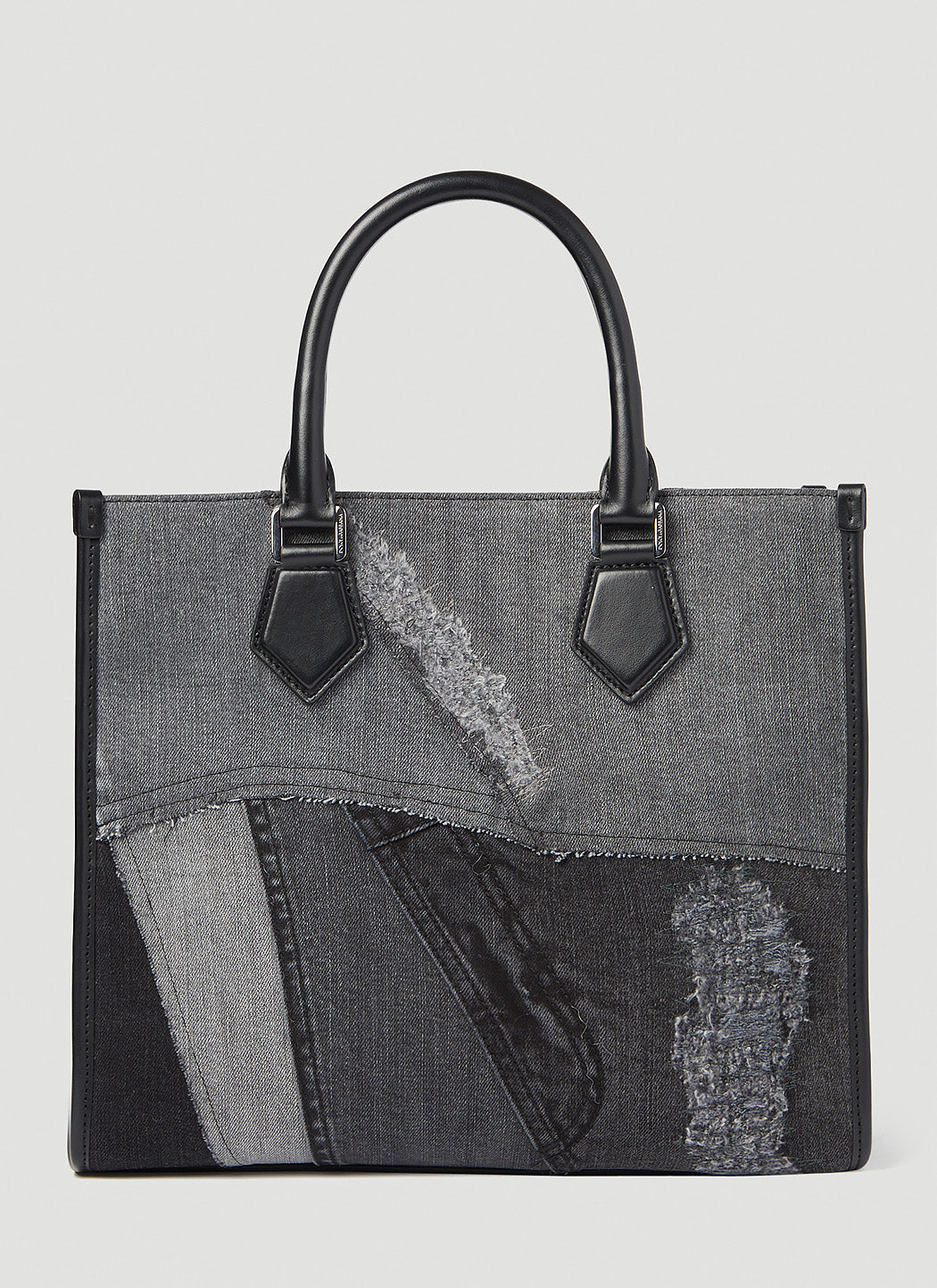 Dolce & Gabbana Men Small Patchwork Denim Tote Bag