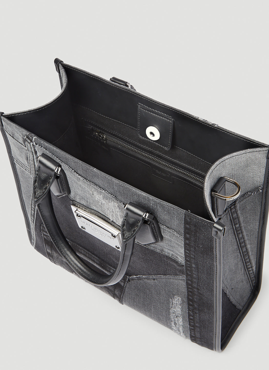 Dolce & Gabbana Men Small Patchwork Denim Tote Bag