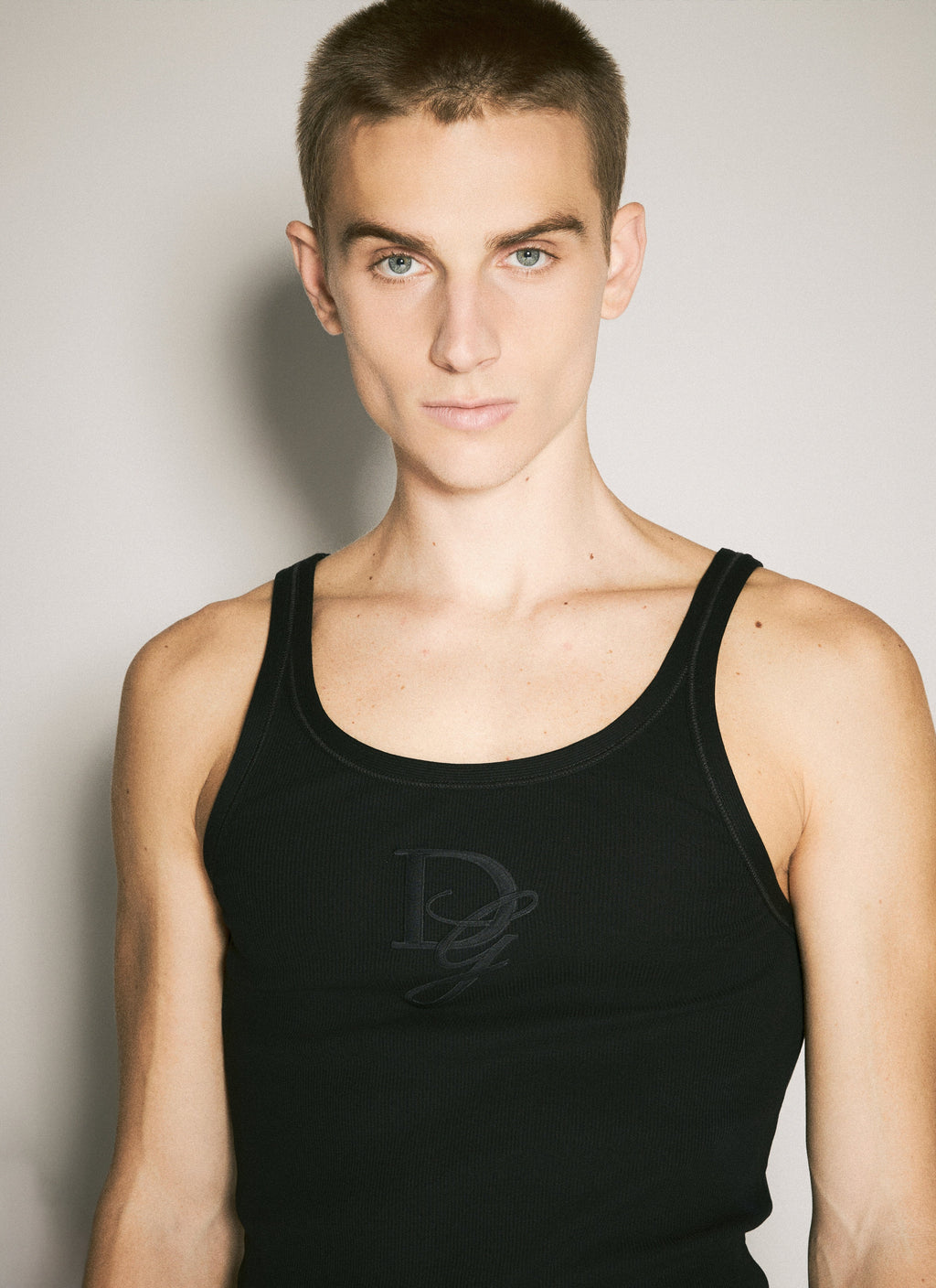 Dolce & Gabbana Men Logo Embroidery Tank Top