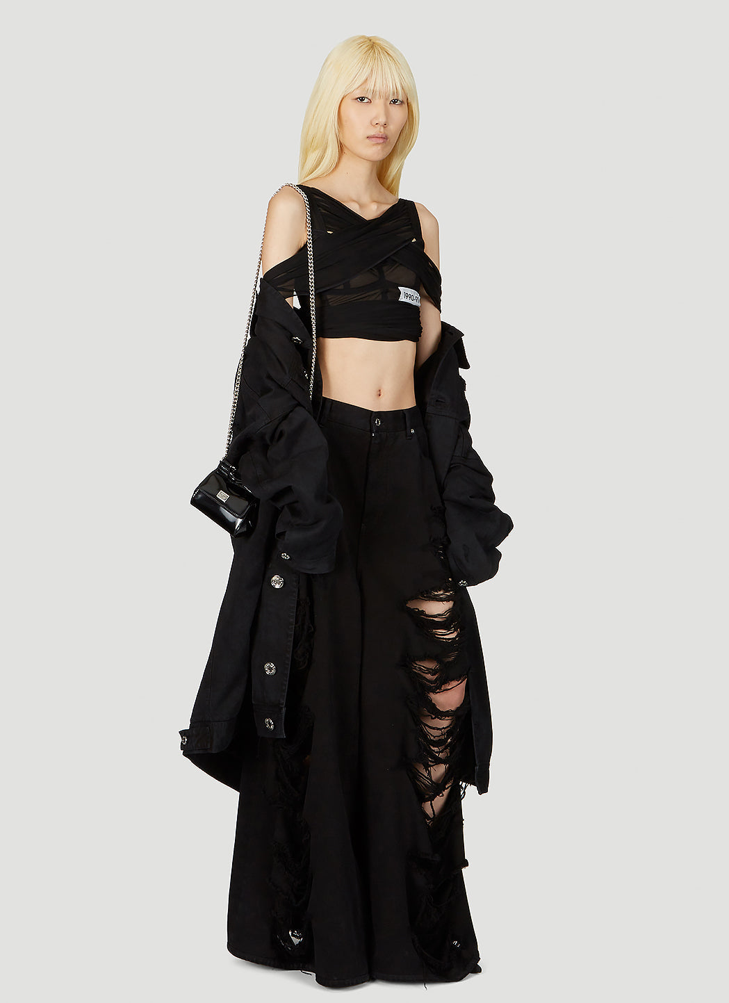 Dolce & Gabbana Women Kim Mesh Cross Over Top